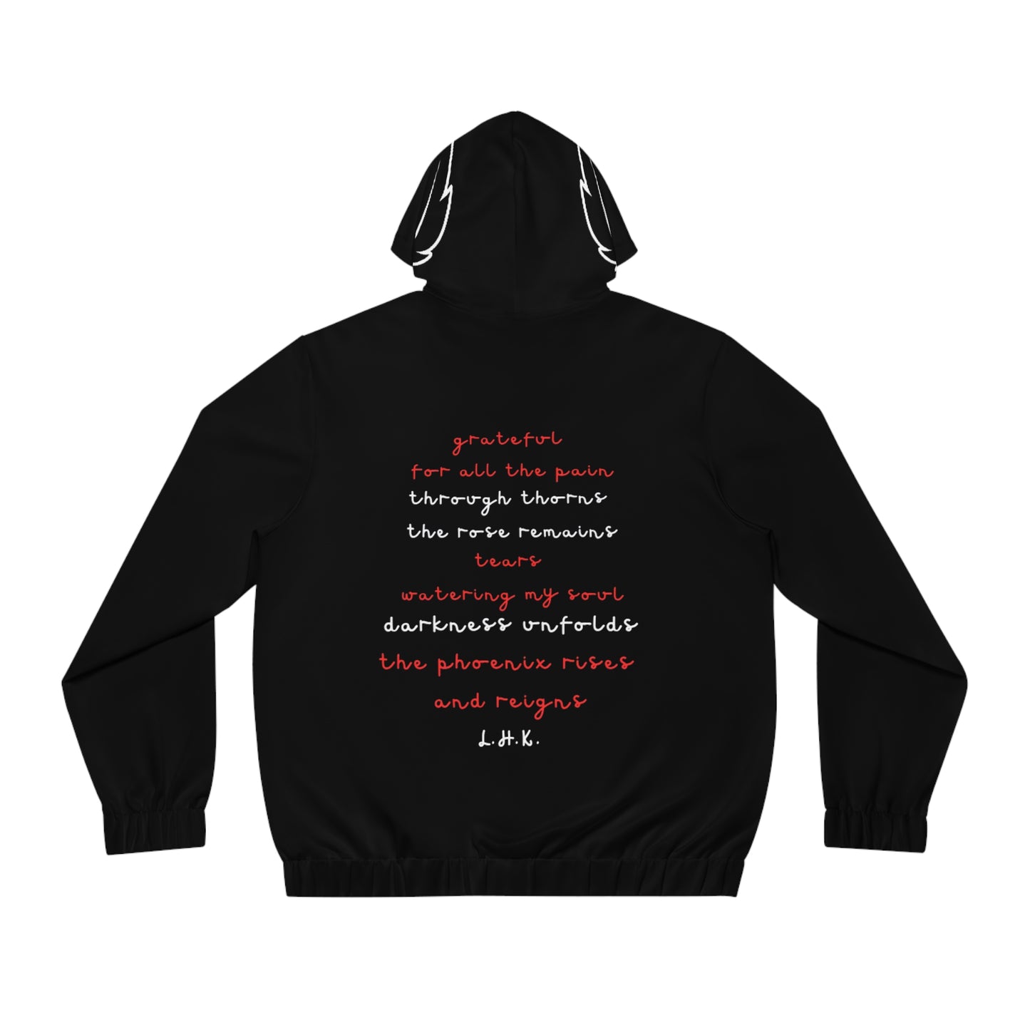 Phoenix Resurgence 2.0 Men's Full-Zip Hoodie - Inspirational Quote Fashion