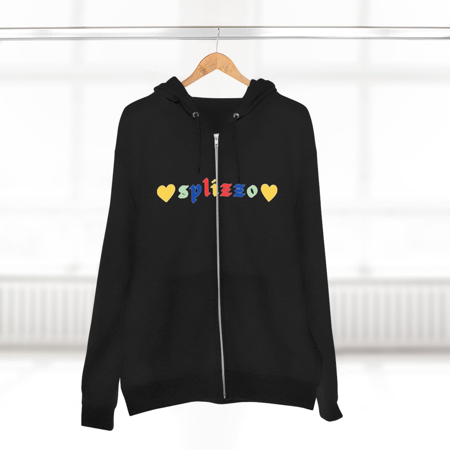 Unisex Zip Hoodie - Love Splizzo & Floral Message