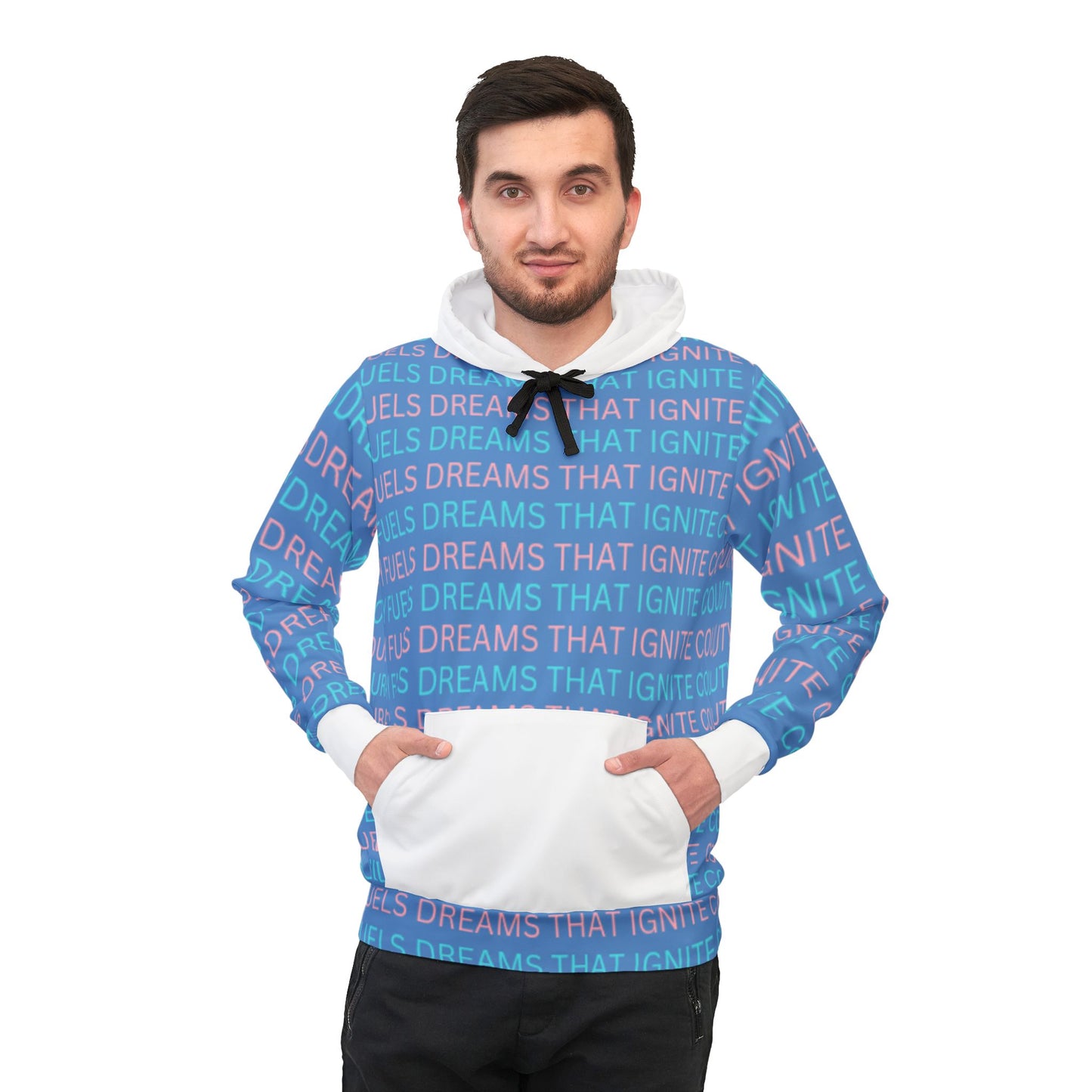 Inspirational Athletic Hoodie – "Beauty Fuels Dreams That Ignite Courage"