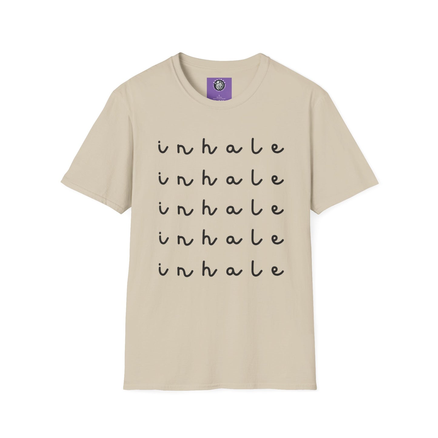 Inspirational 'Inhale Exhale' Unisex Softstyle T-Shirt for Mindfulness and Relaxation