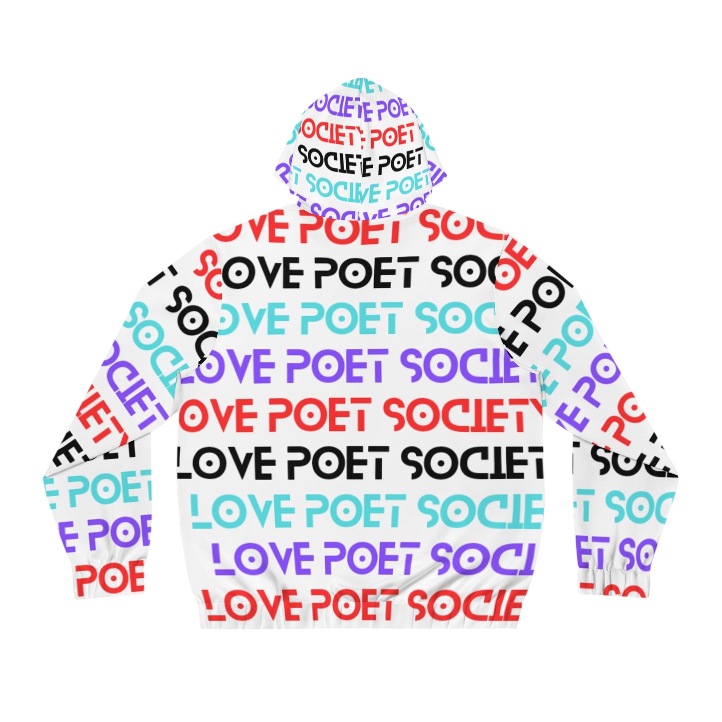 Colorful Poetry Society Full-Zip Hoodie - Perfect for Literary Lovers