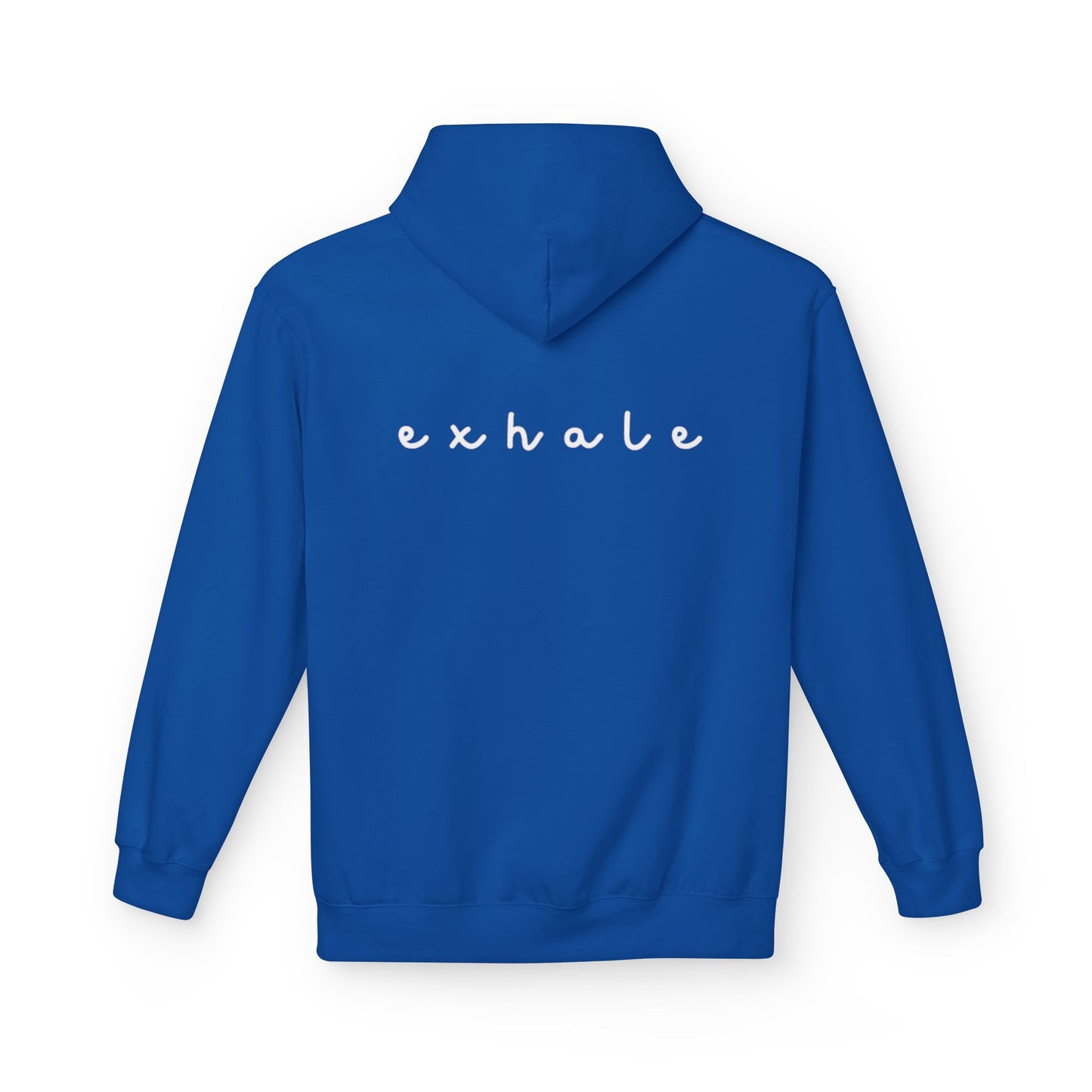 Mindful Inhale Exhale Unisex Hoodie - Softstyle Fleece for Relaxation
