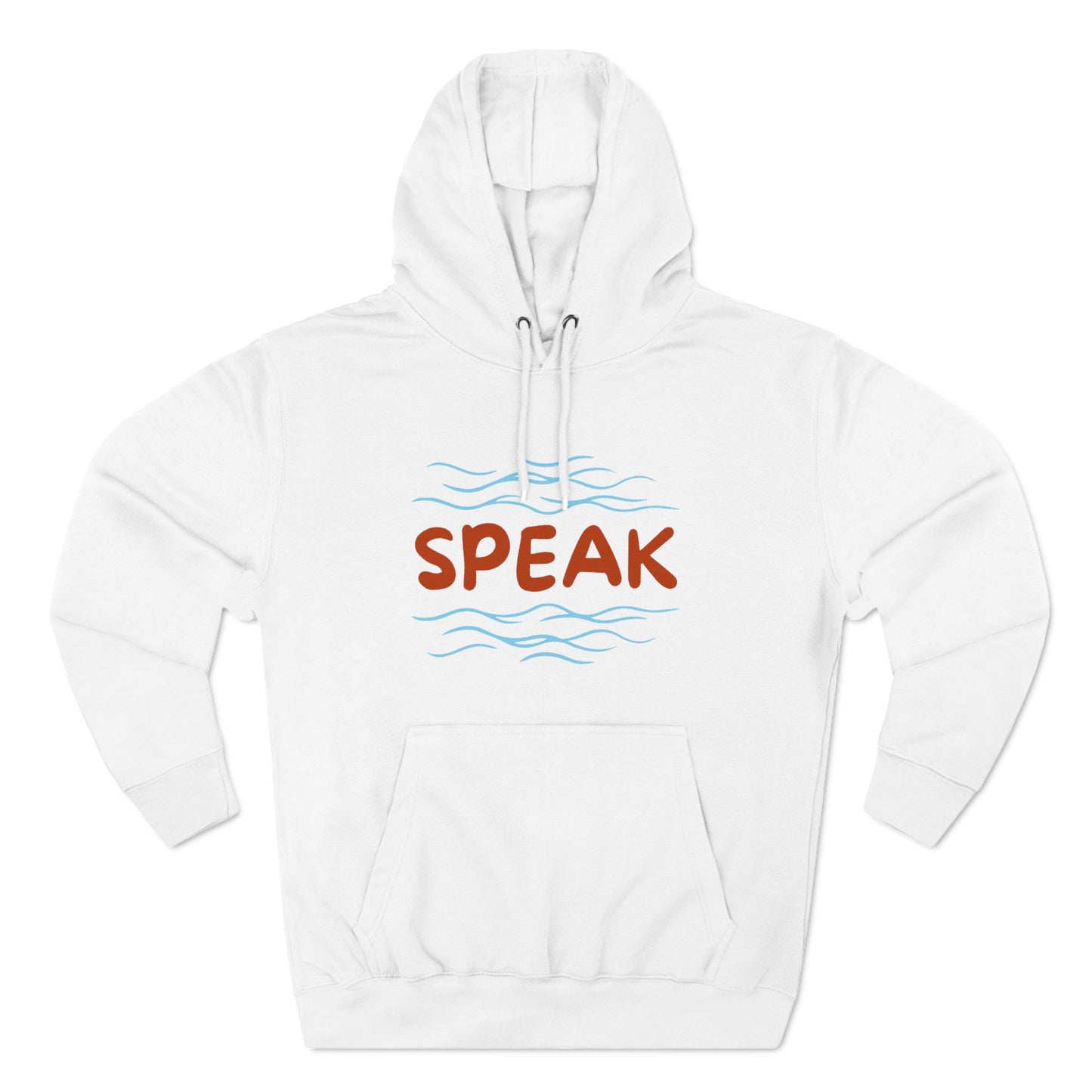 Inspirational Fleece Hoodie - "SPEAK" & "Your Voice Ripples With Power"