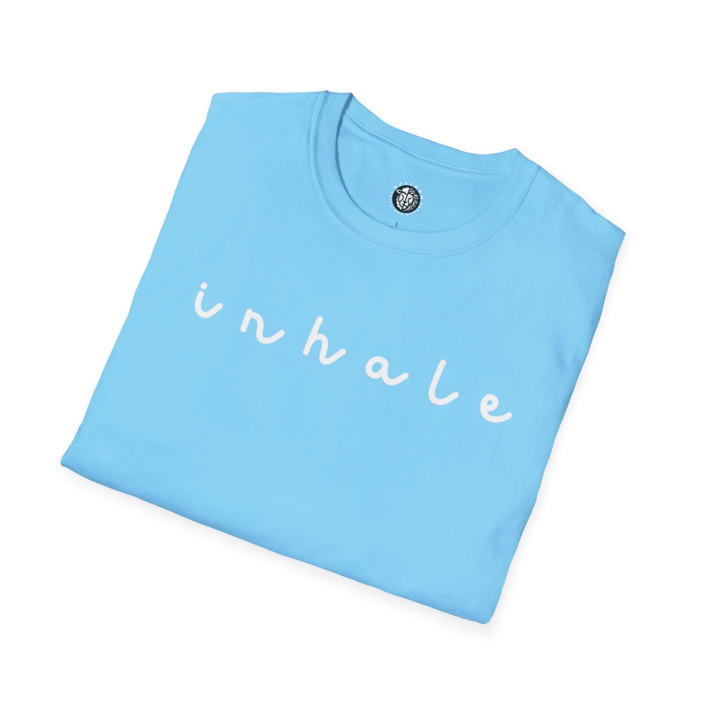 Inspirational 'Inhale Exhale' Unisex Softstyle T-Shirt for Mindfulness and Relaxation
