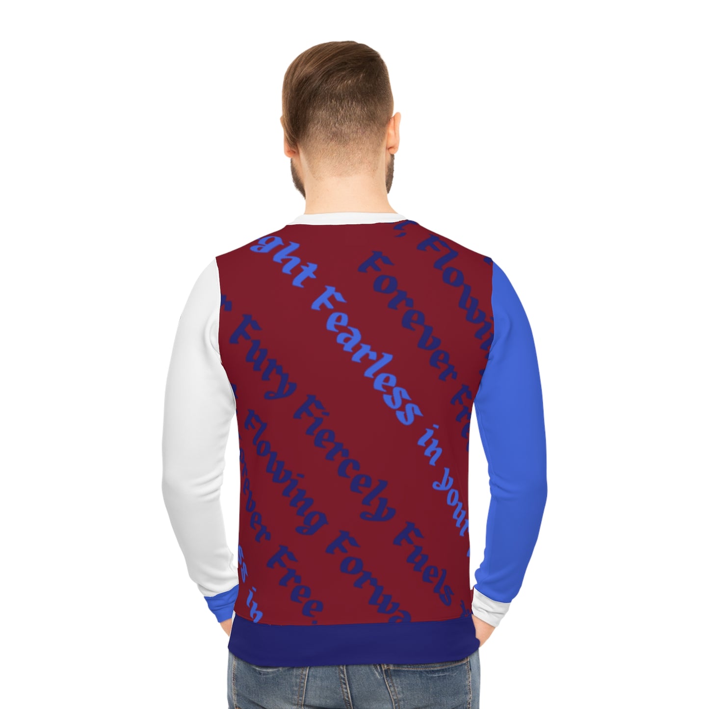 Fearless and Flowing Lightweight Sweatshirt - Motivational Colorful Apparel