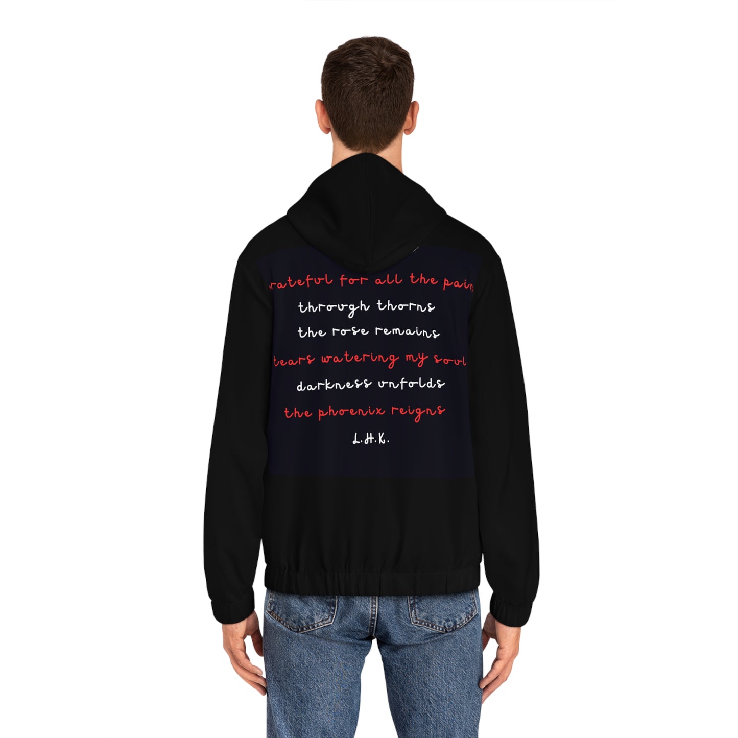 Phoenix Resurgence Men's Full-Zip Hoodie - Inspirational Quote Fashion