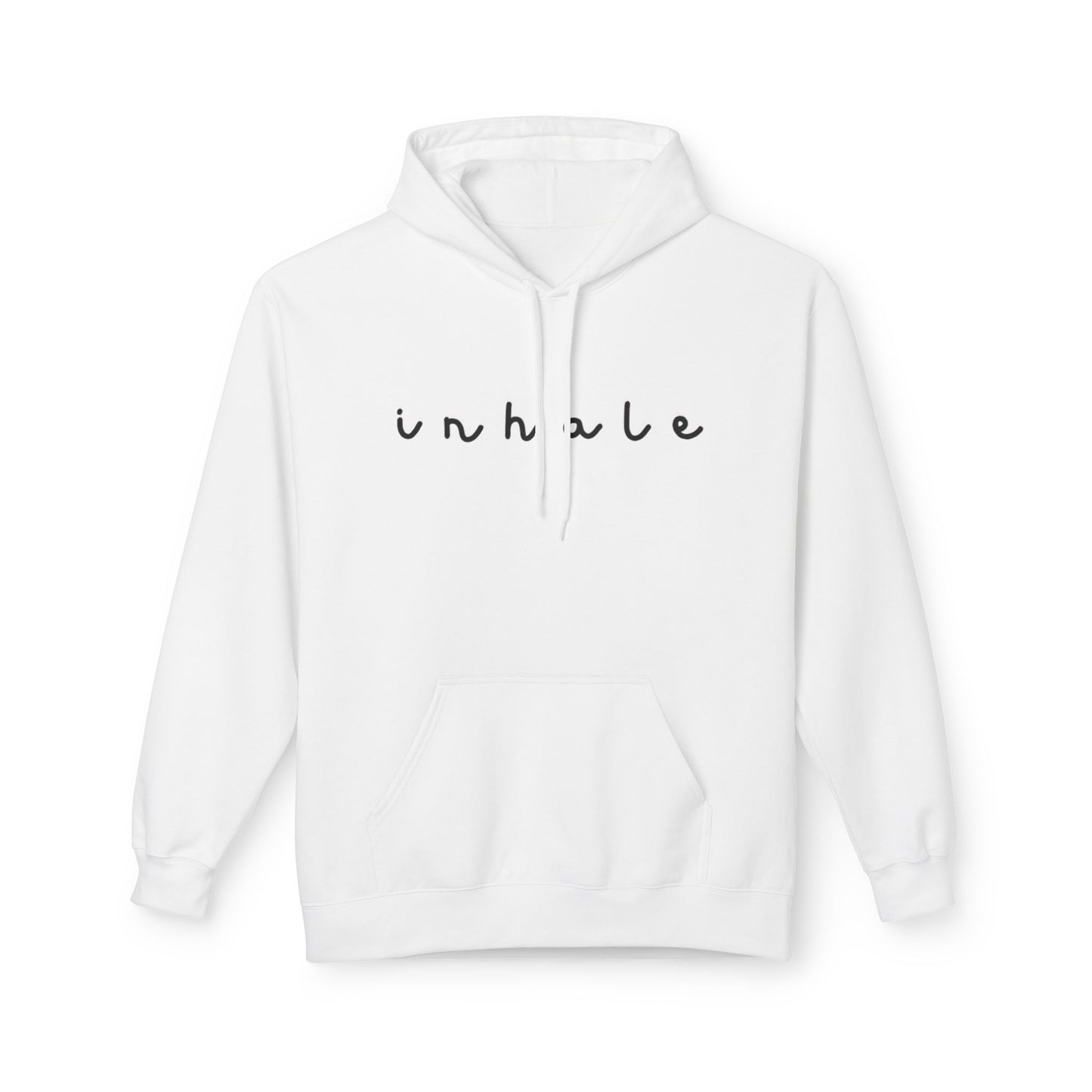 Mindful Inhale Exhale Unisex Hoodie - Softstyle Fleece for Relaxation