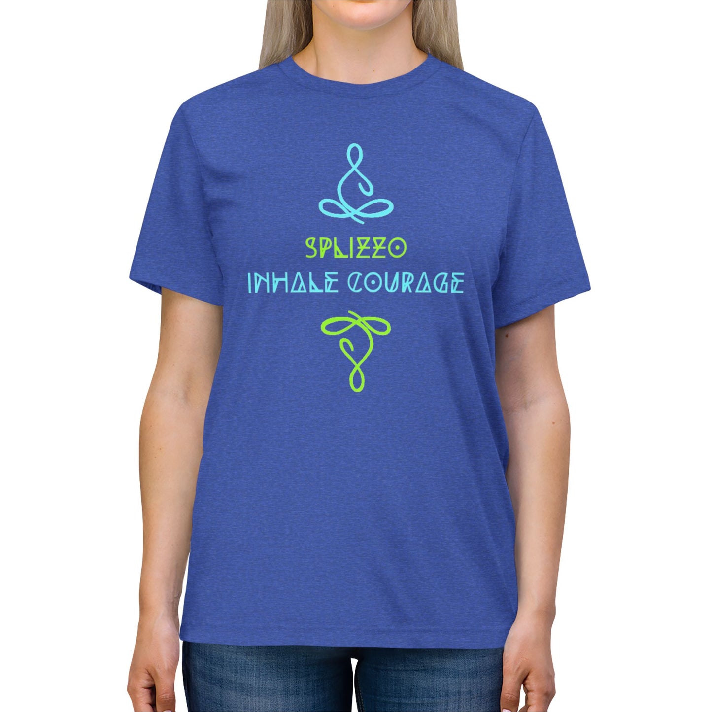 Inhale Courage Unisex Triblend Tee - Motivational Graphic T-Shirt