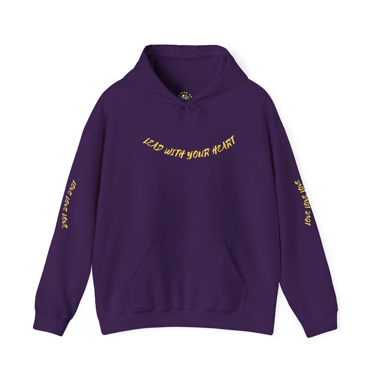 Unisex Heavy Blend™ Hooded Sweatshirt - "Lead with Your Heart" Inspirational Pullover