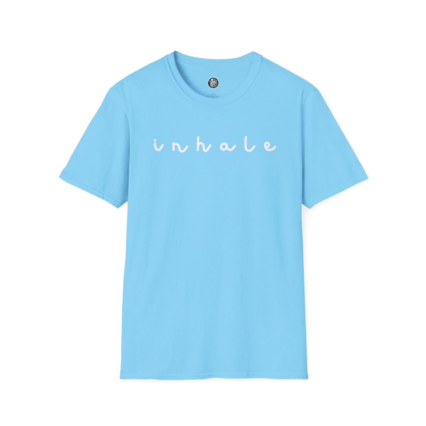 Inspirational 'Inhale Exhale' Unisex Softstyle T-Shirt for Mindfulness and Relaxation