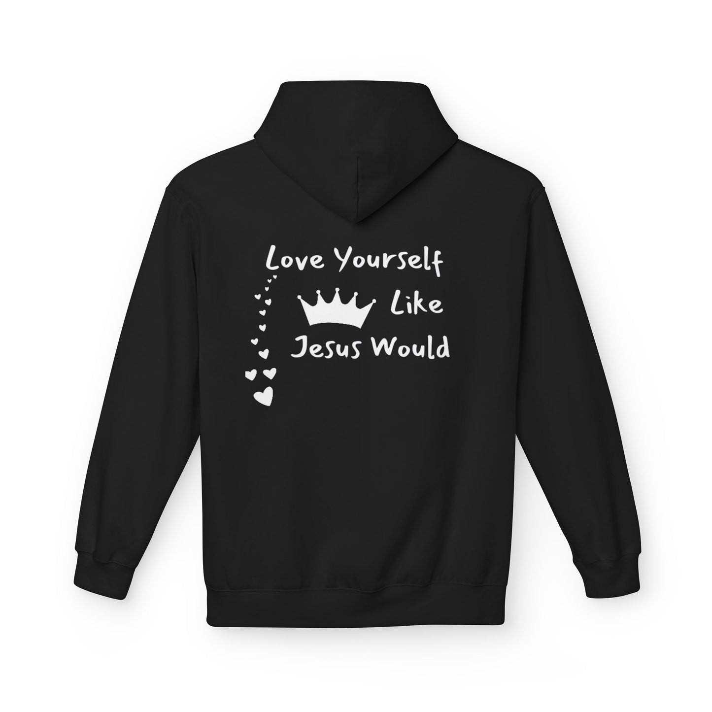Love Yourself Fleece Hoodie - Inspirational Unisex Apparel