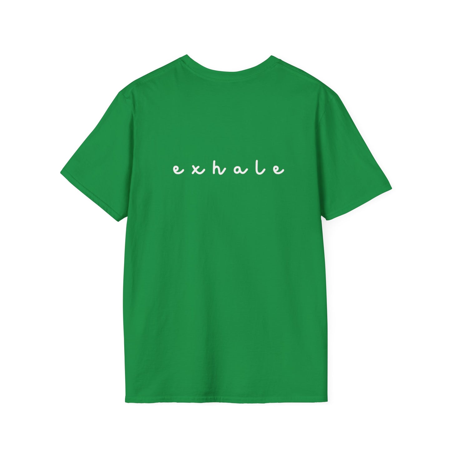 Inspirational 'Inhale Exhale' Unisex Softstyle T-Shirt for Mindfulness and Relaxation