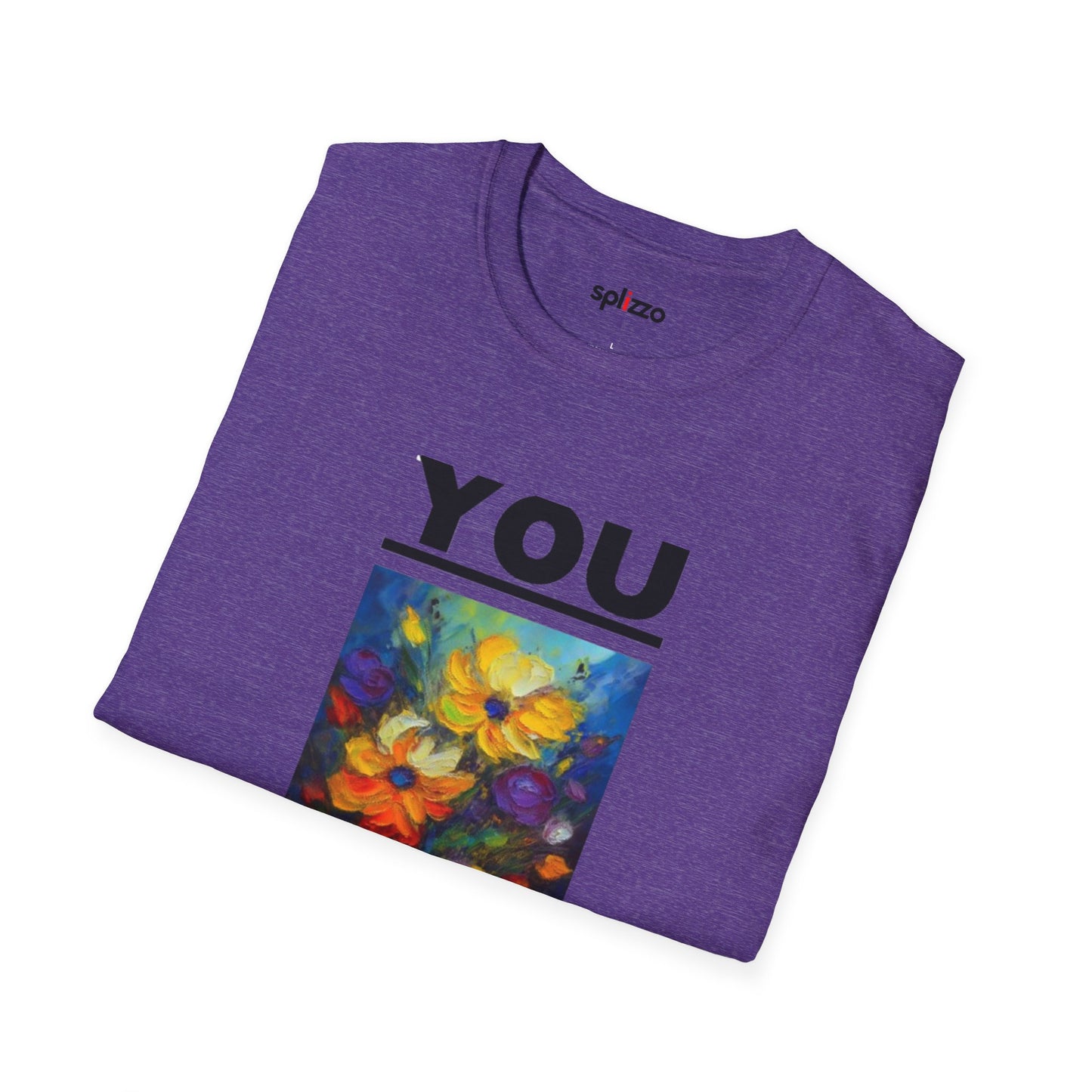 Inspirational Unisex Softstyle T-Shirt - 'You Deserve Flowers' & Lion-Sheep Graphic