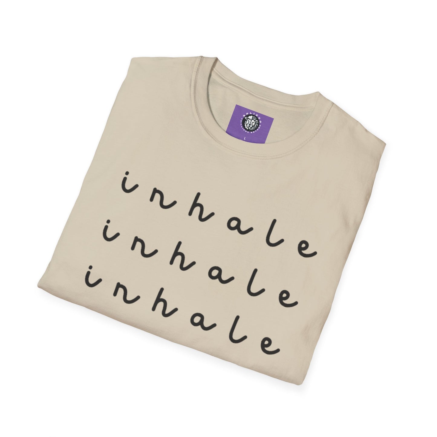 Inspirational 'Inhale Exhale' Unisex Softstyle T-Shirt for Mindfulness and Relaxation