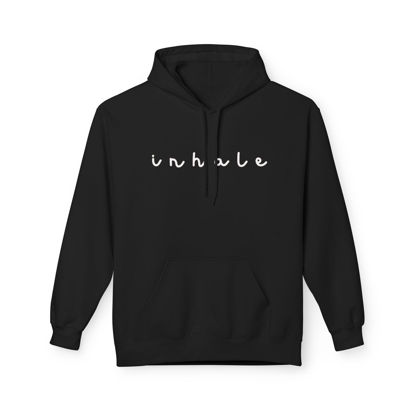 Mindful Inhale Exhale Unisex Hoodie - Softstyle Fleece for Relaxation