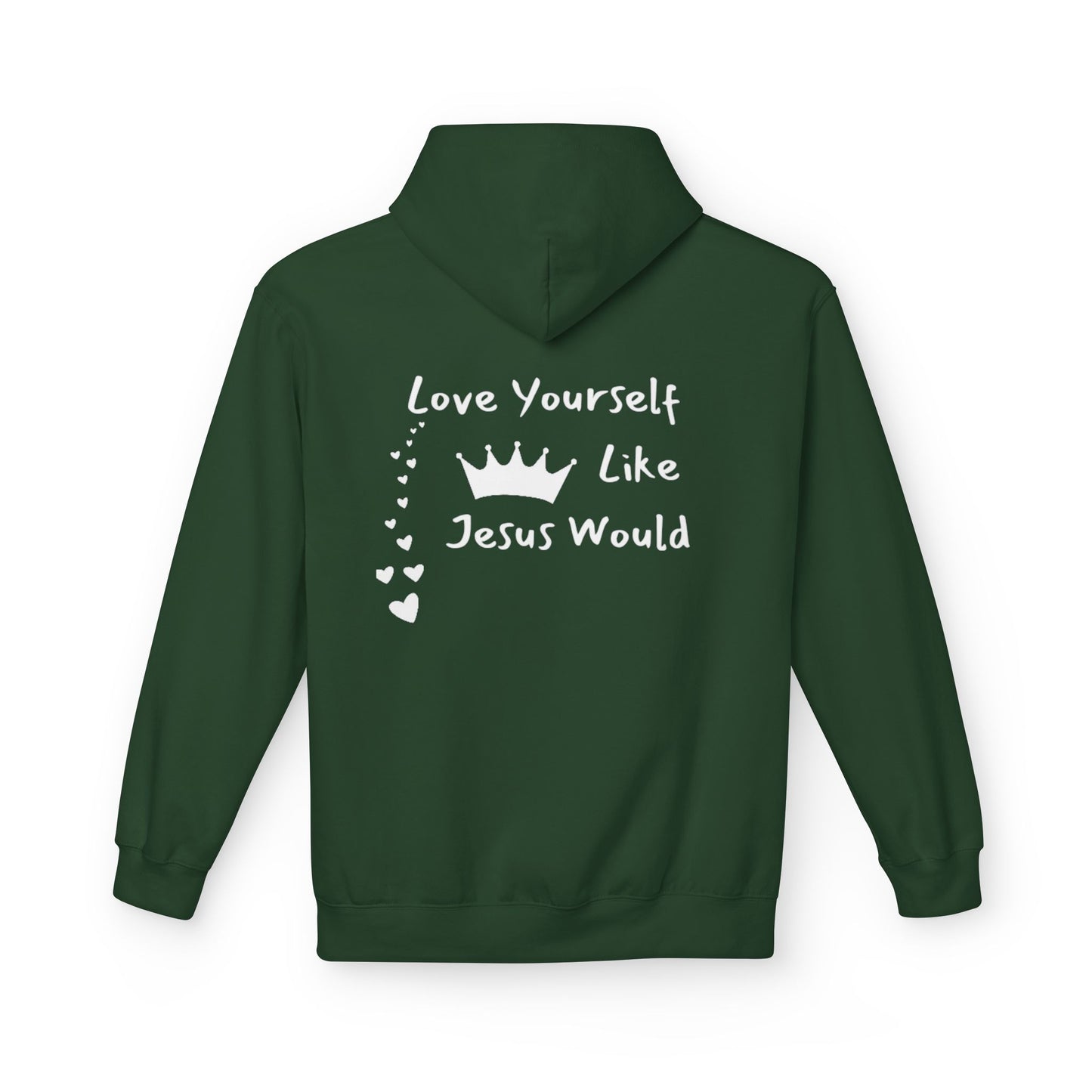 Love Yourself Fleece Hoodie - Inspirational Unisex Apparel