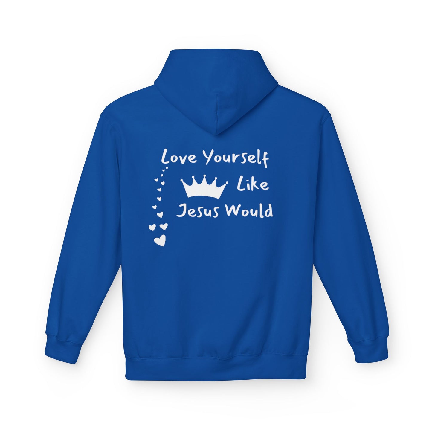 Love Yourself Fleece Hoodie - Inspirational Unisex Apparel