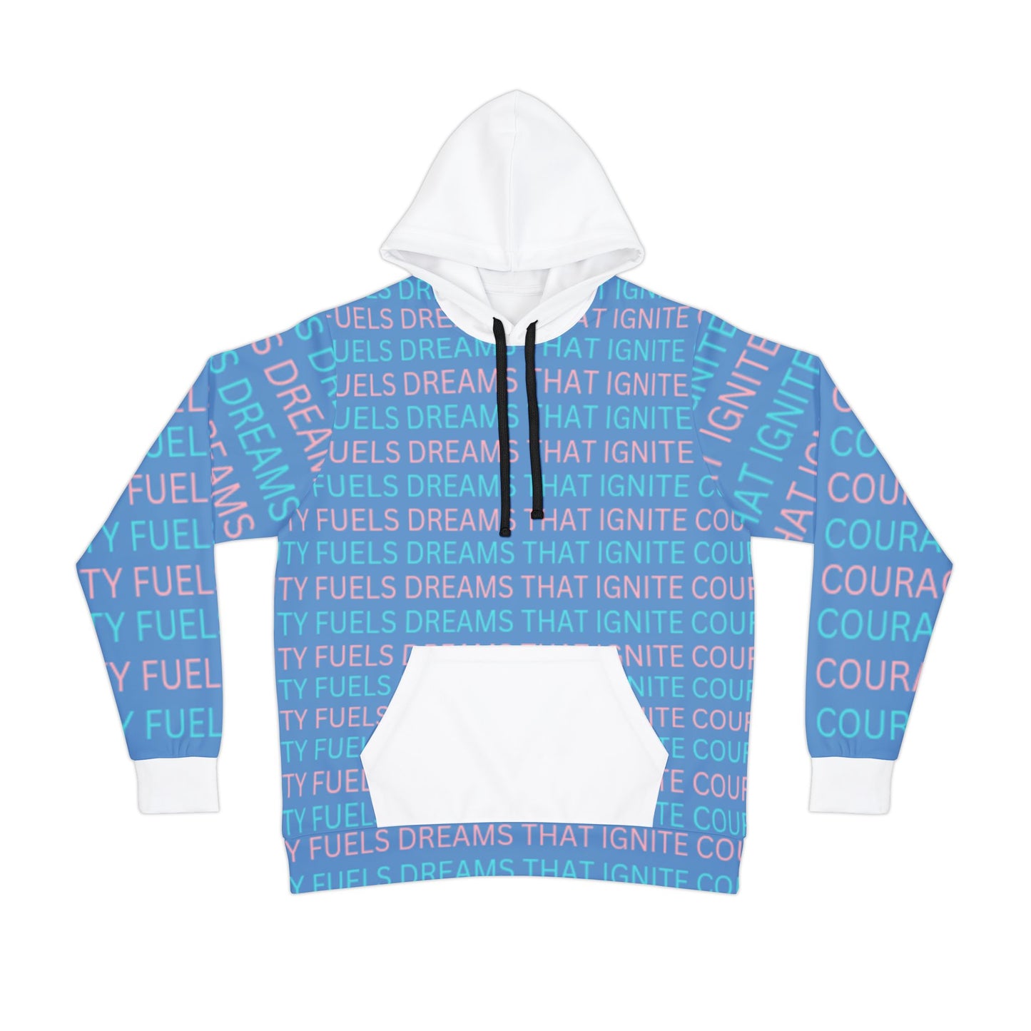 Inspirational Athletic Hoodie – "Beauty Fuels Dreams That Ignite Courage"