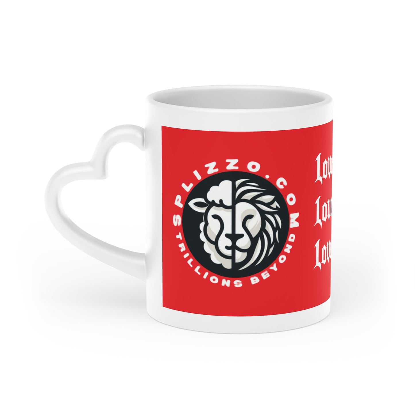 Heart-Shaped Mug - Splizzo.com Logo - Perfect Gift for Splizzo Lovers
