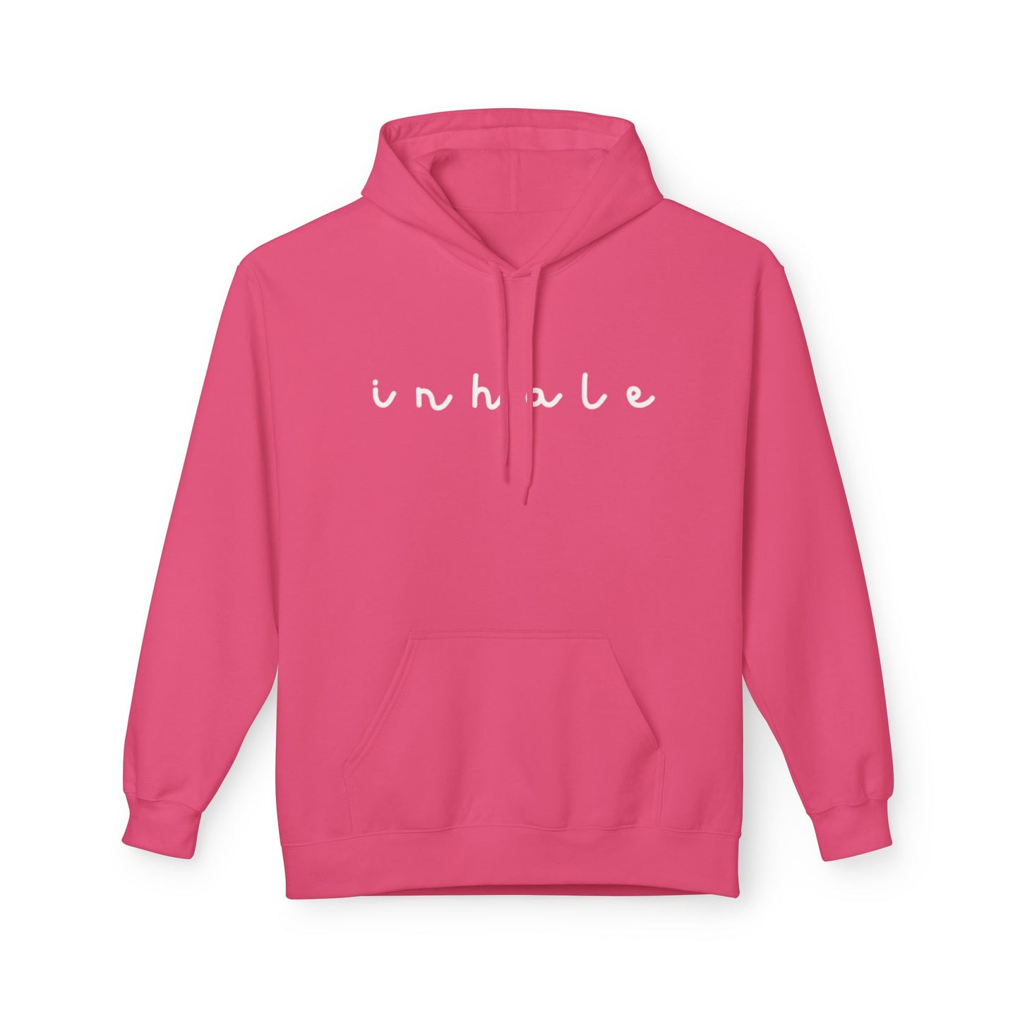 Mindful Inhale Exhale Unisex Hoodie - Softstyle Fleece for Relaxation