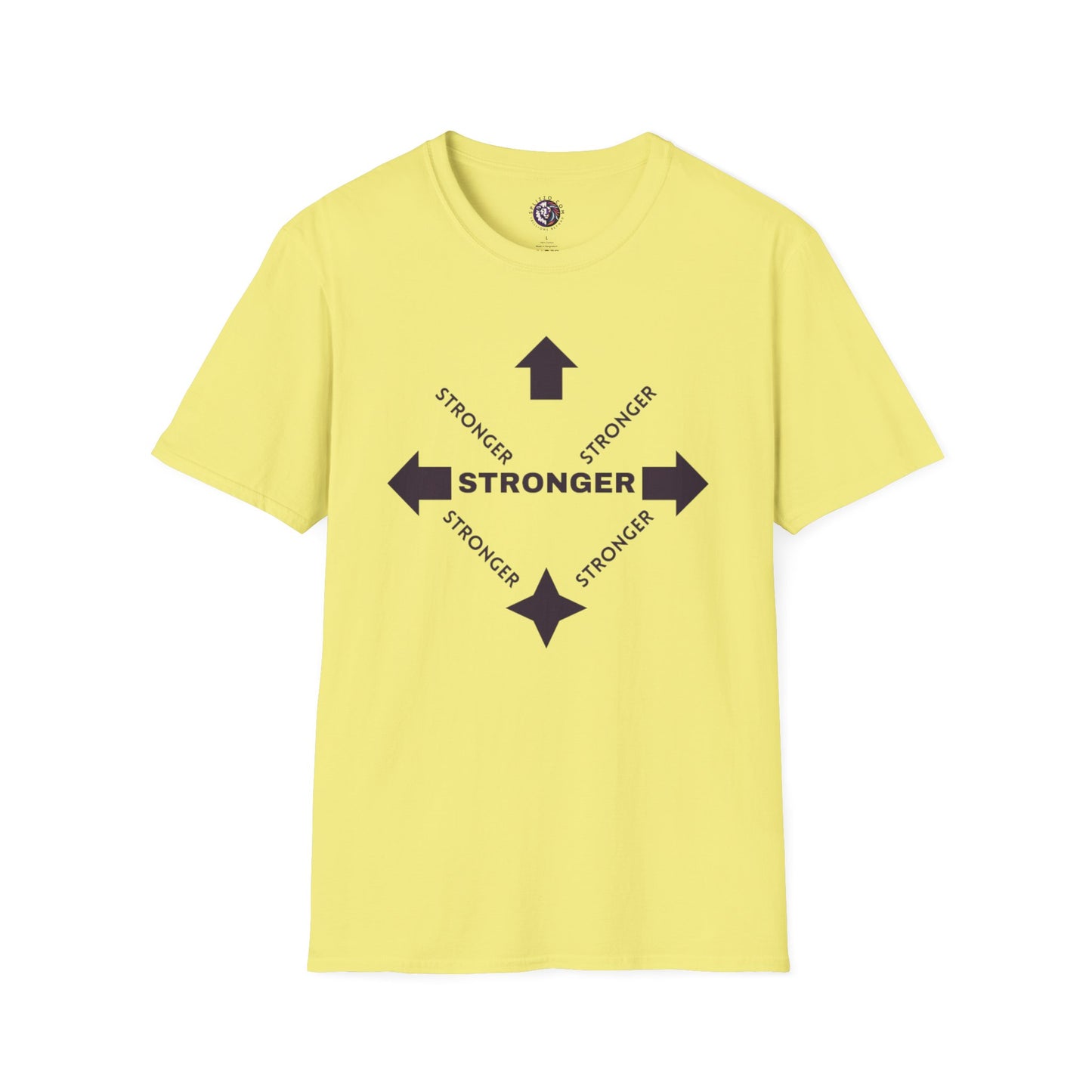 Stronger Unisex Softstyle T-Shirt - Motivational Quote Tee for Fitness Enthusiasts