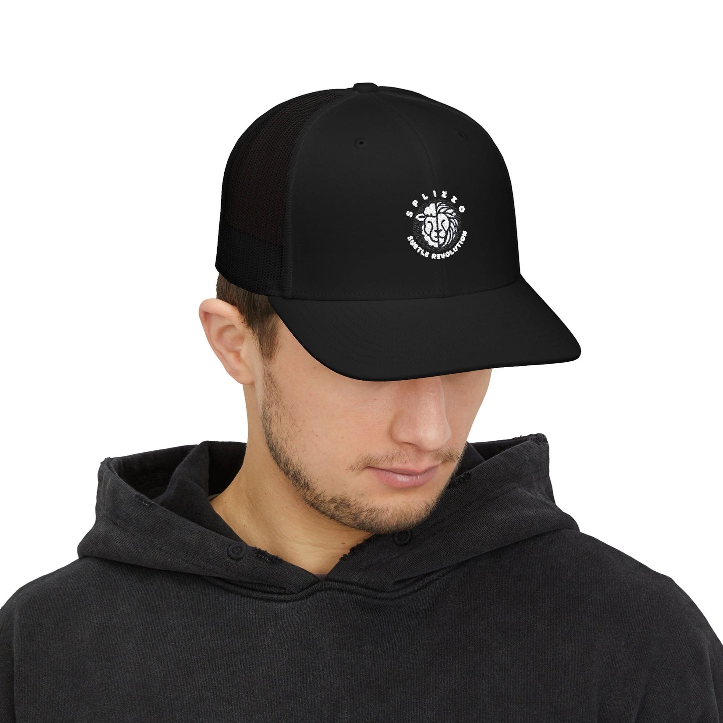 Embroidered Snapback Trucker Cap - Streetwear Style