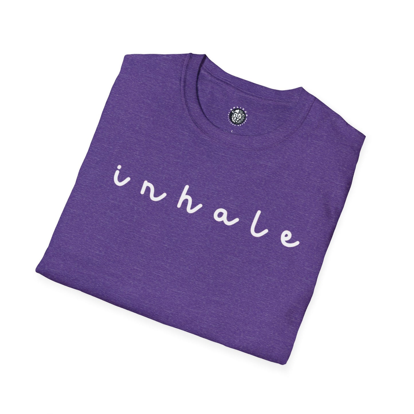 Inspirational 'Inhale Exhale' Unisex Softstyle T-Shirt for Mindfulness and Relaxation