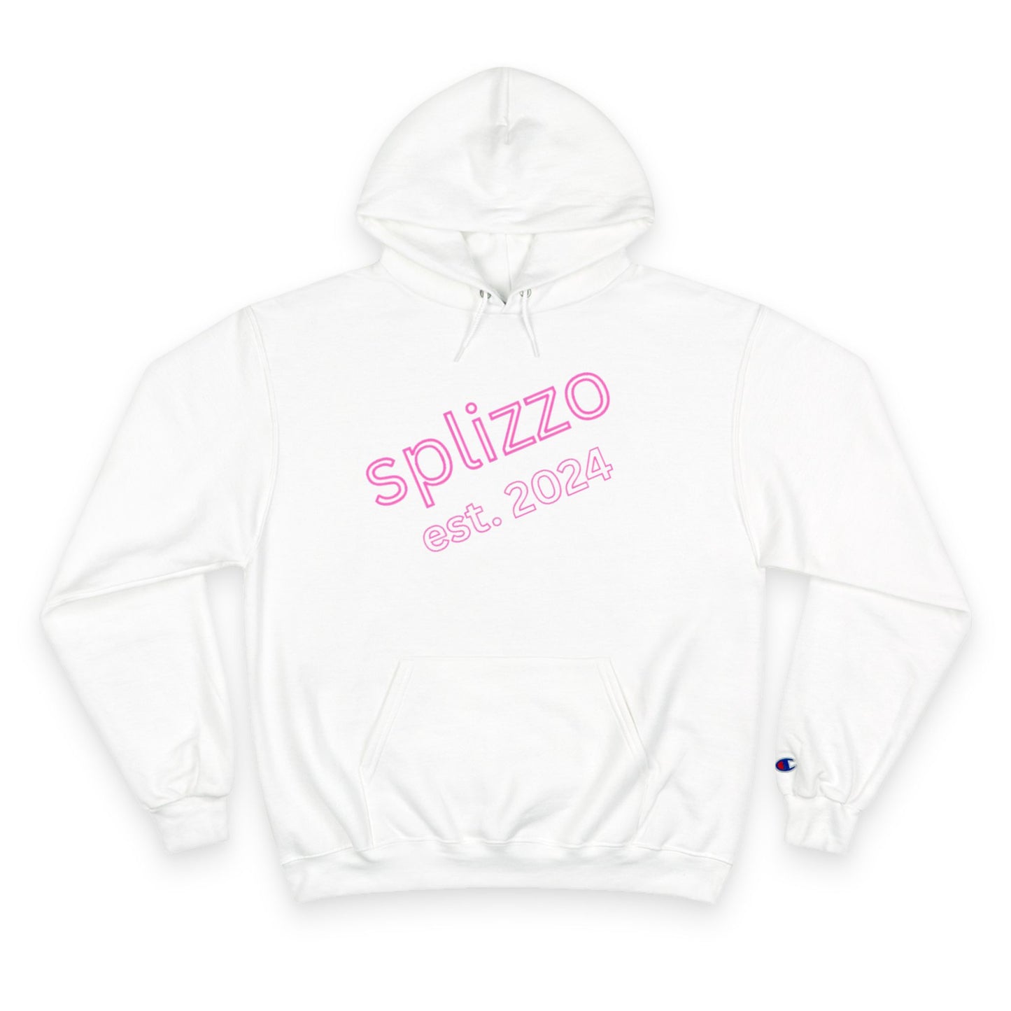 Splizzo Champion Hoodie - Pink Heart Crown Design, Perfect for Casual Wear