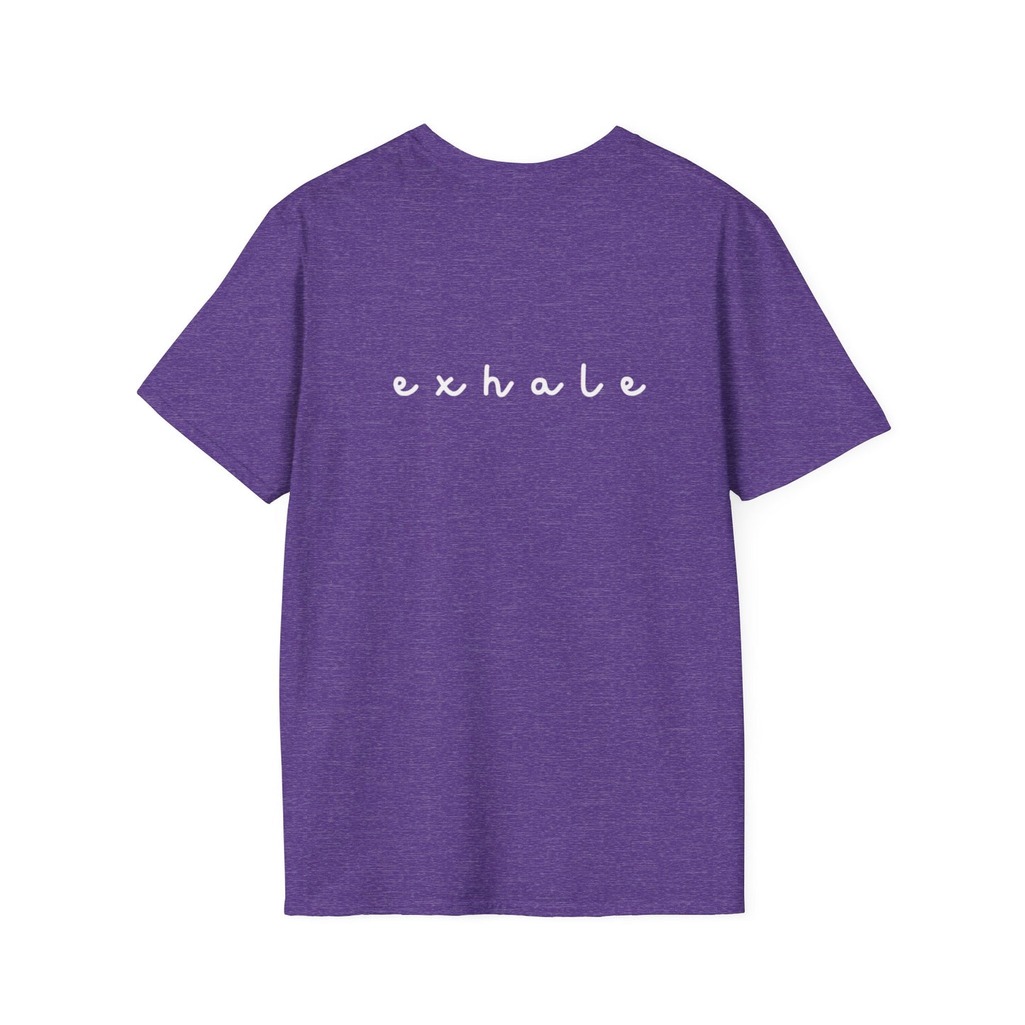 Inspirational 'Inhale Exhale' Unisex Softstyle T-Shirt for Mindfulness and Relaxation