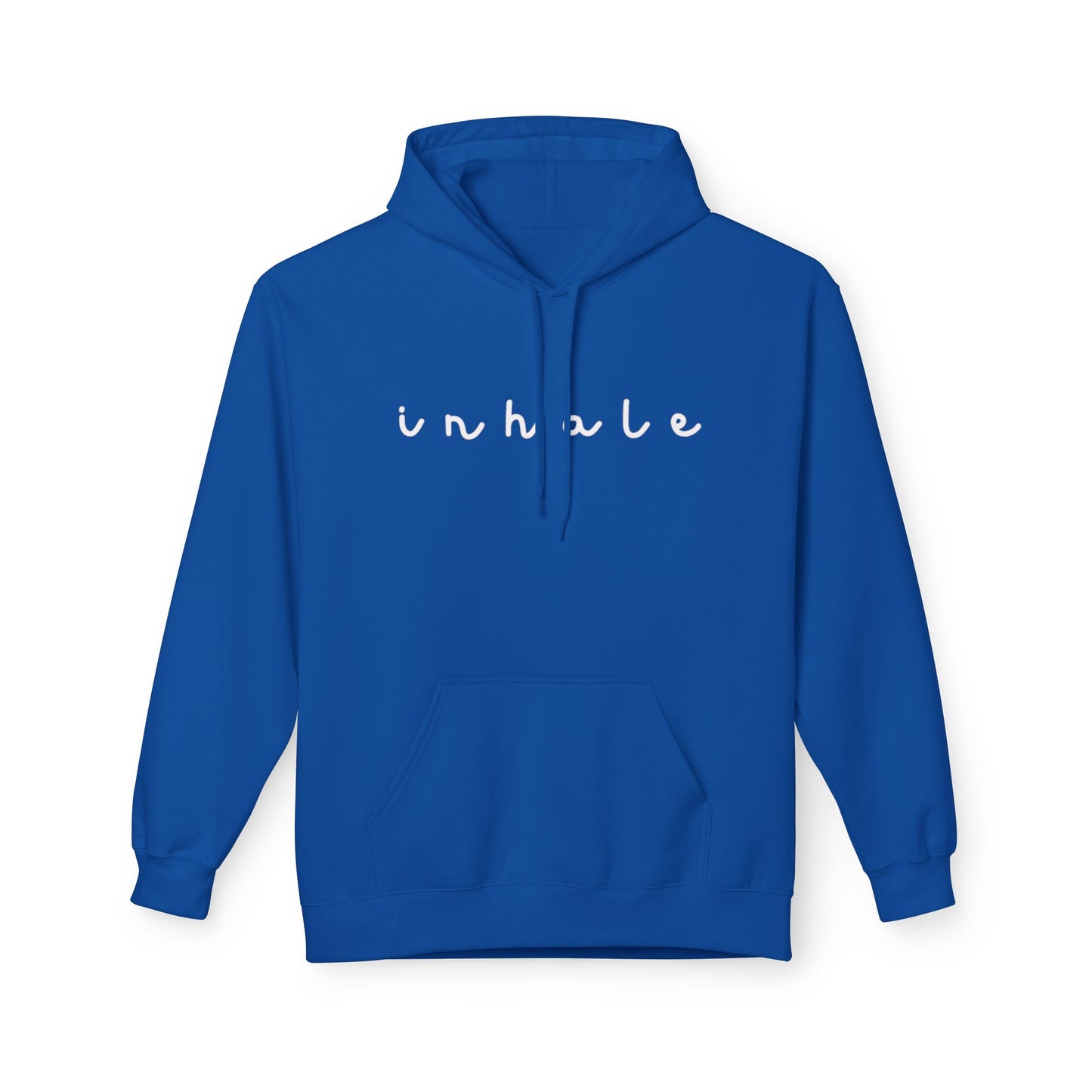 Mindful Inhale Exhale Unisex Hoodie - Softstyle Fleece for Relaxation