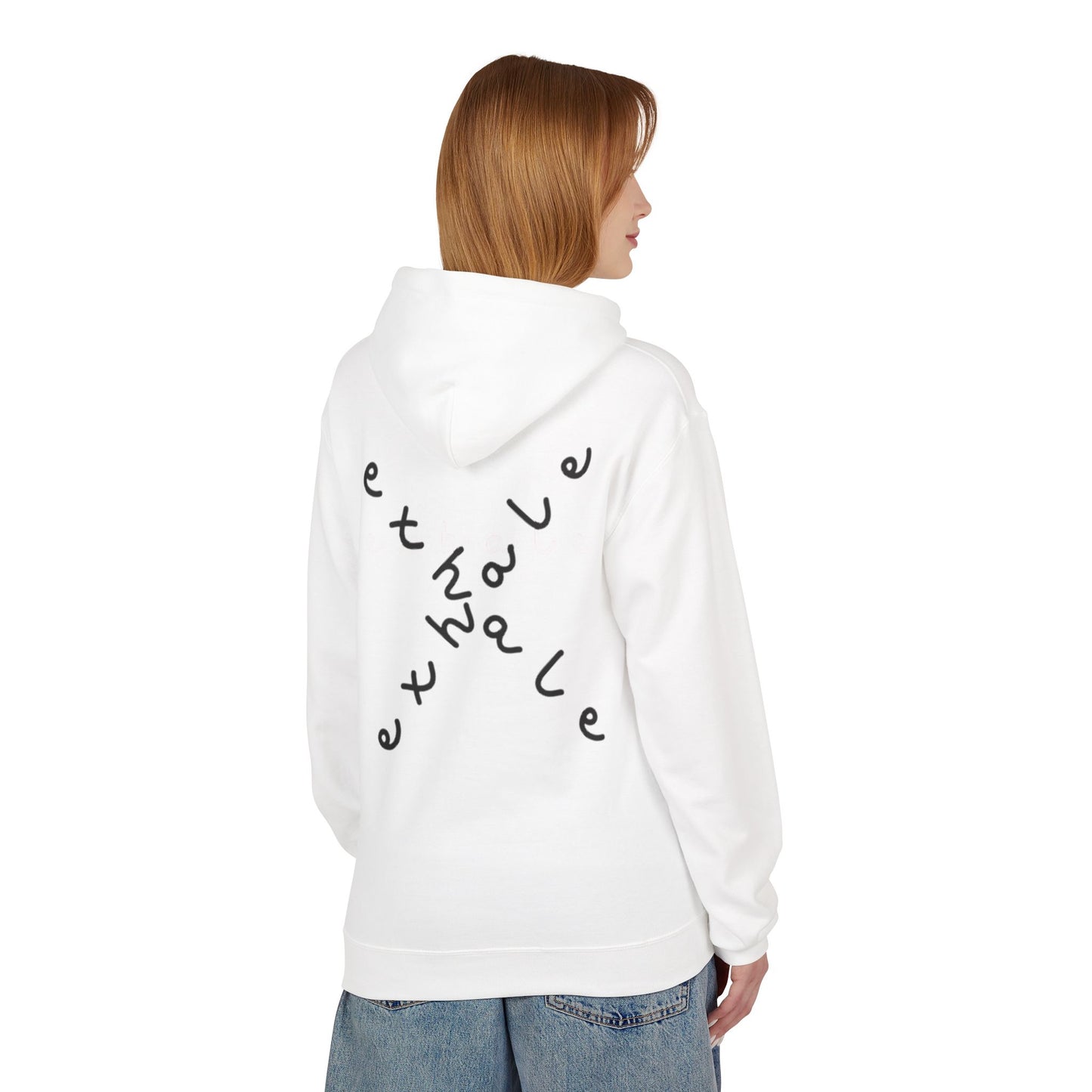 Mindful Inhale Exhale Unisex Hoodie - Softstyle Fleece for Relaxation