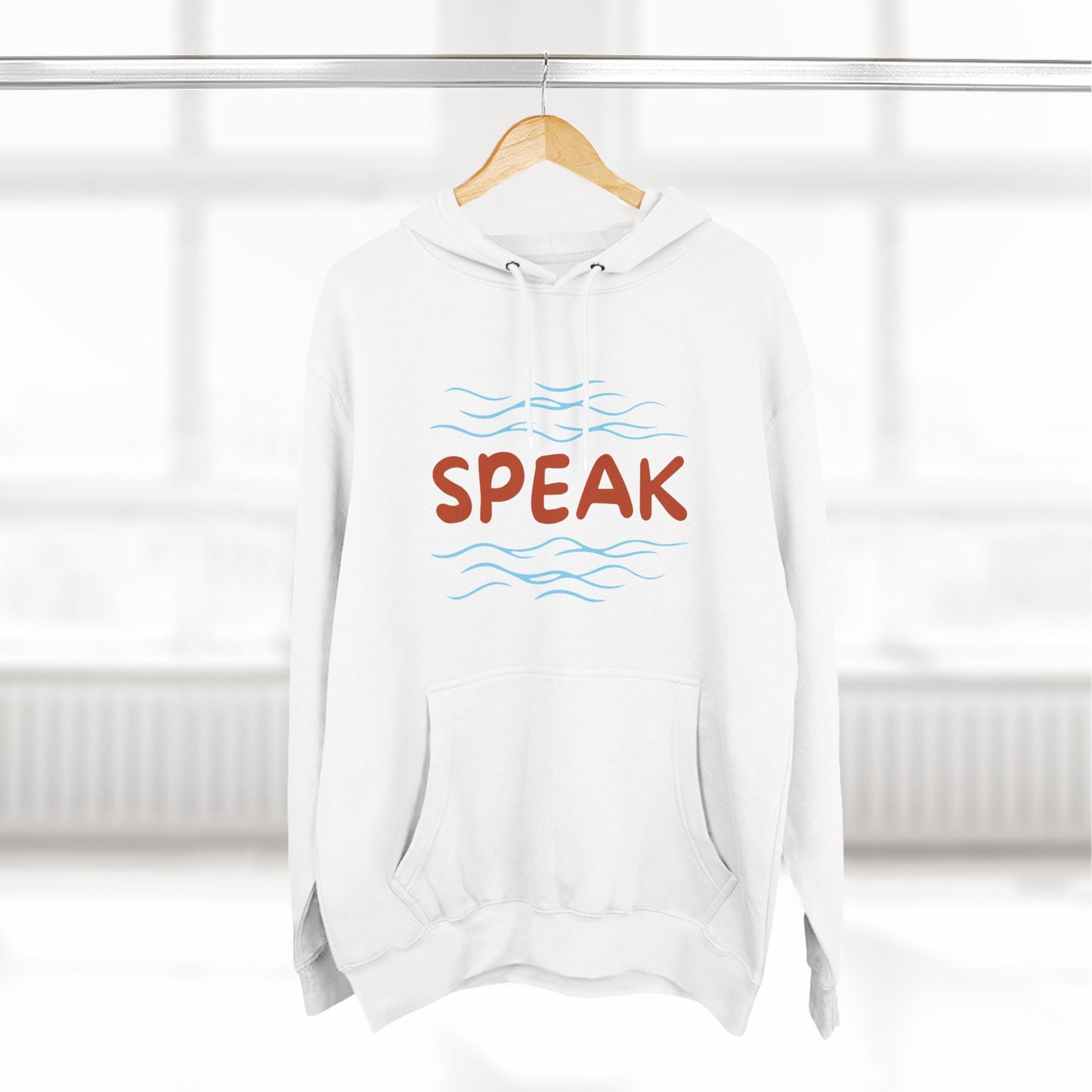 Inspirational Fleece Hoodie - "SPEAK" & "Your Voice Ripples With Power"