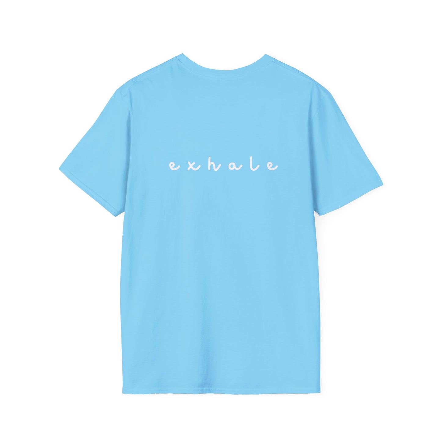 Inspirational 'Inhale Exhale' Unisex Softstyle T-Shirt for Mindfulness and Relaxation