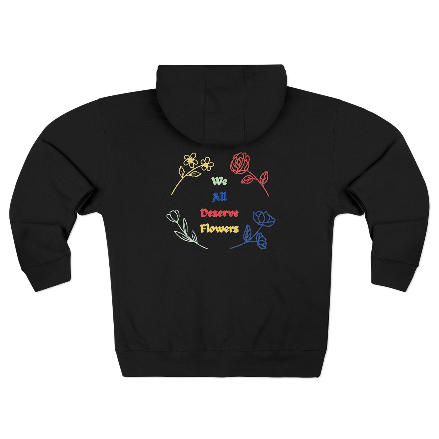 Unisex Zip Hoodie - Love Splizzo & Floral Message