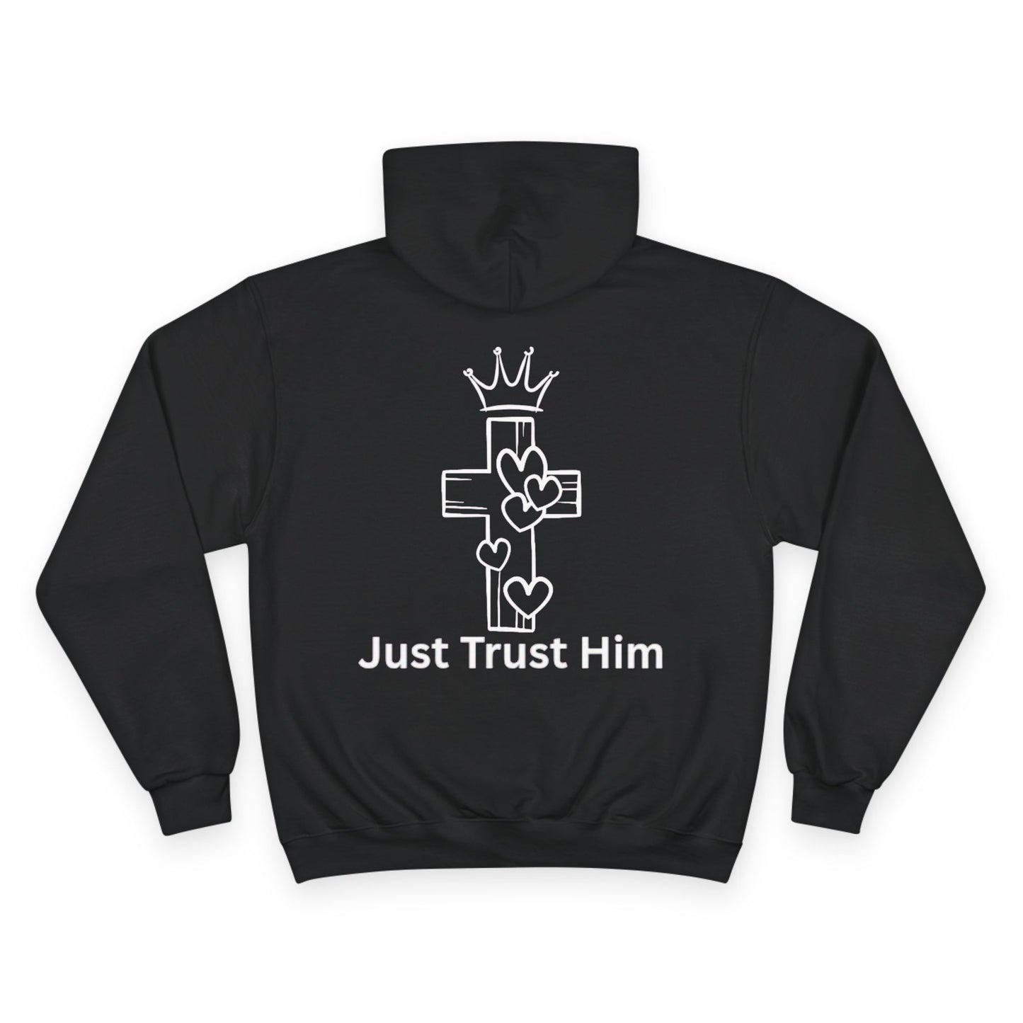 Splizzo Champion Hoodie - Pink Heart Crown Design, Perfect for Casual Wear