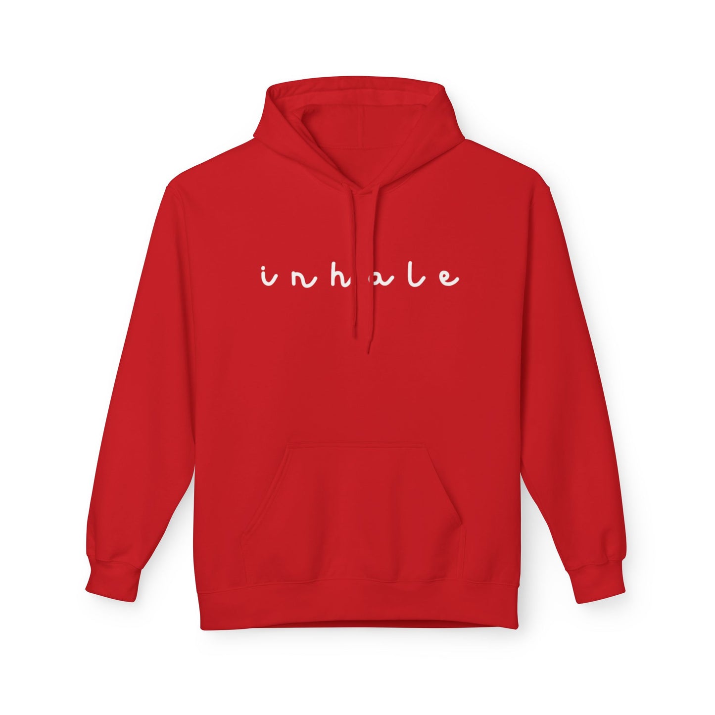 Mindful Inhale Exhale Unisex Hoodie - Softstyle Fleece for Relaxation