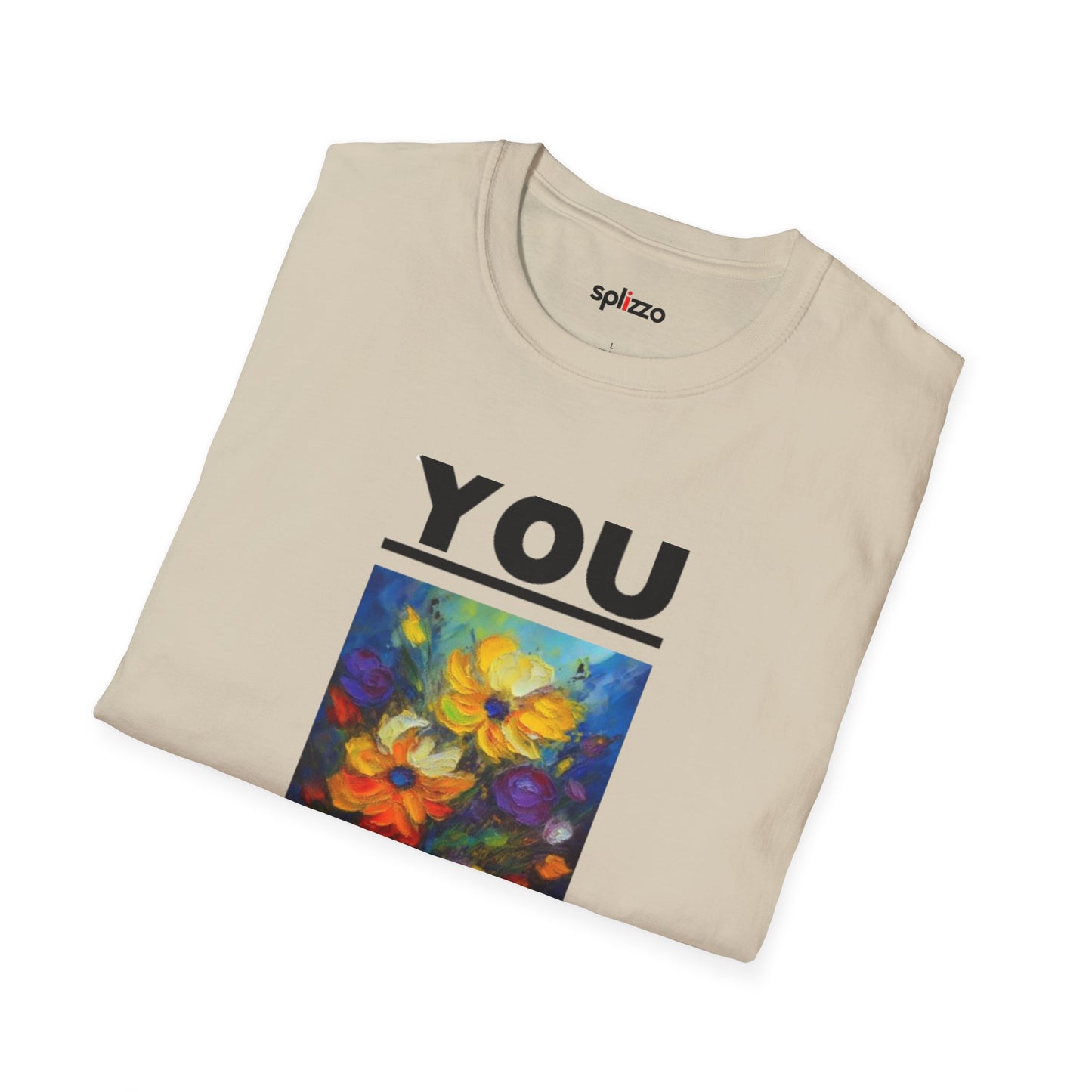 Inspirational Unisex Softstyle T-Shirt - 'You Deserve Flowers' & Lion-Sheep Graphic
