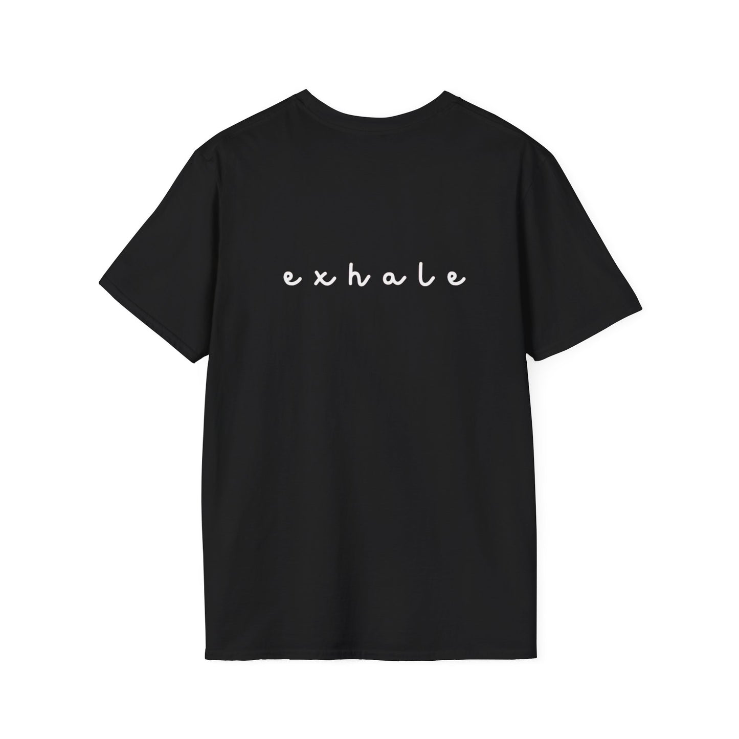 Inspirational 'Inhale Exhale' Unisex Softstyle T-Shirt for Mindfulness and Relaxation