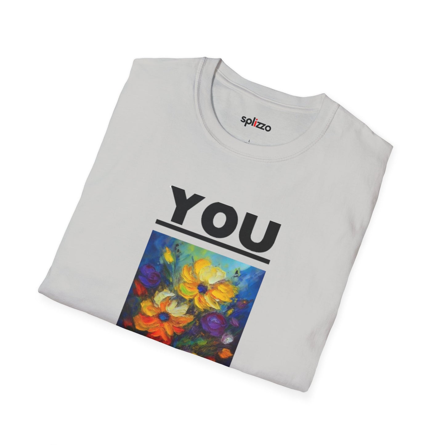 Inspirational Unisex Softstyle T-Shirt - 'You Deserve Flowers' & Lion-Sheep Graphic