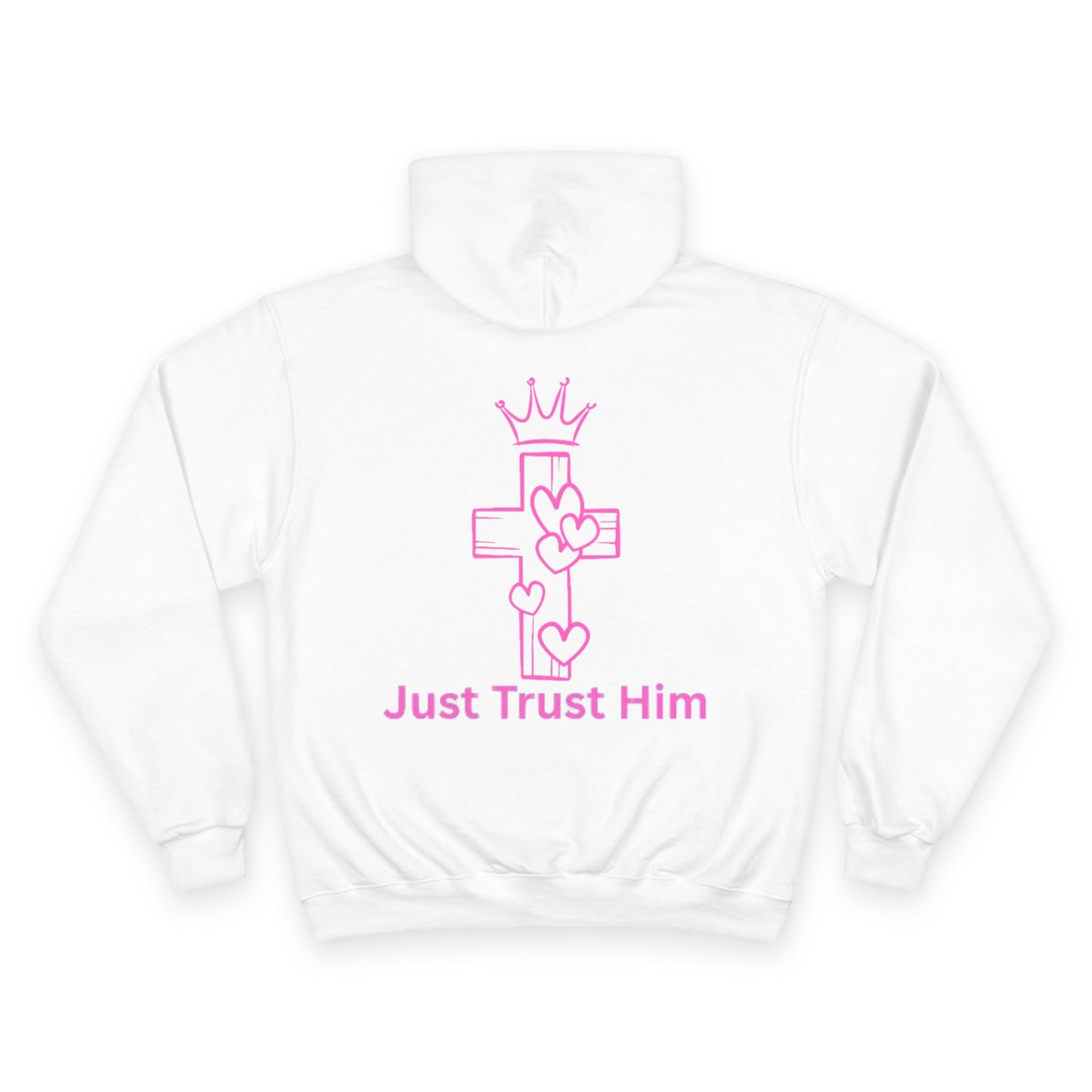 Splizzo Champion Hoodie - Pink Heart Crown Design, Perfect for Casual Wear