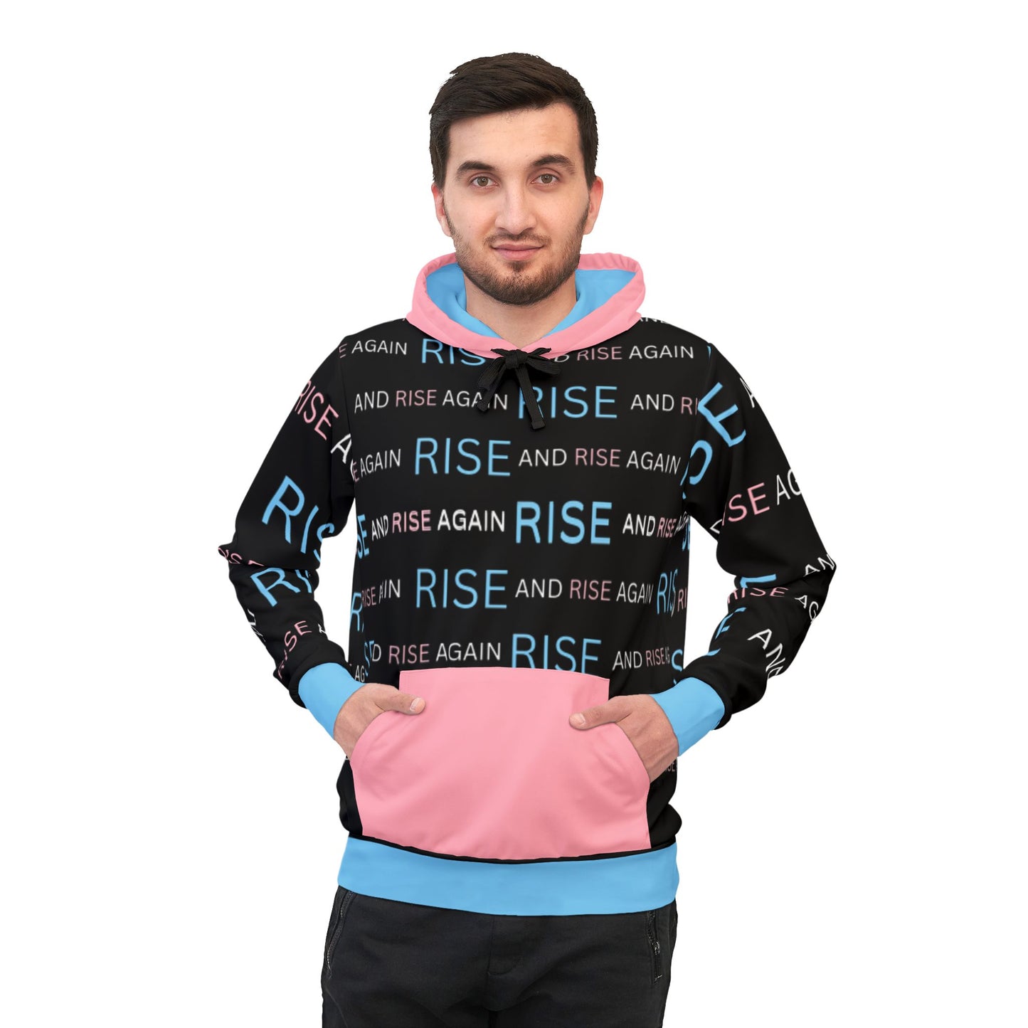 Inspirational Athletic Hoodie - RISE Graphic Design