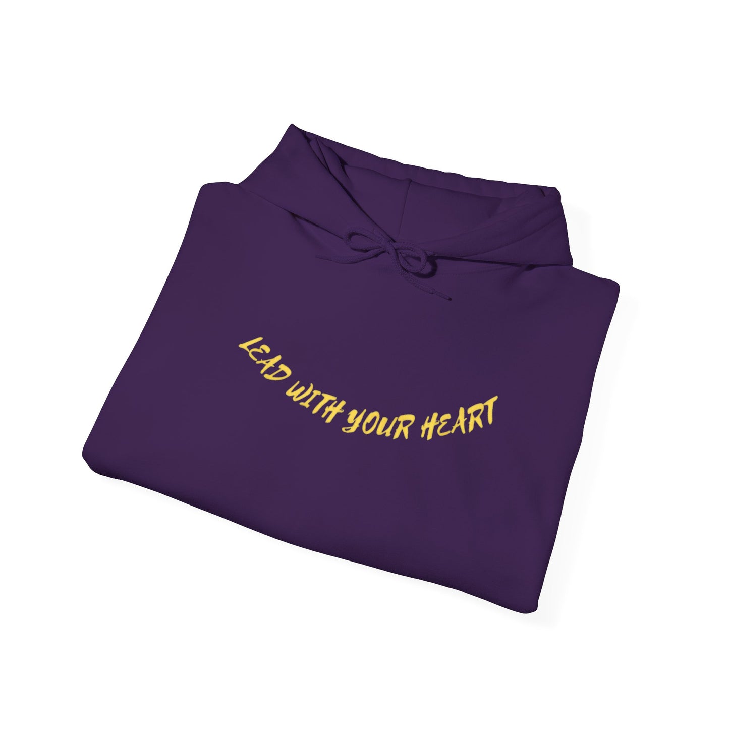 Unisex Heavy Blend™ Hooded Sweatshirt - "Lead with Your Heart" Inspirational Pullover