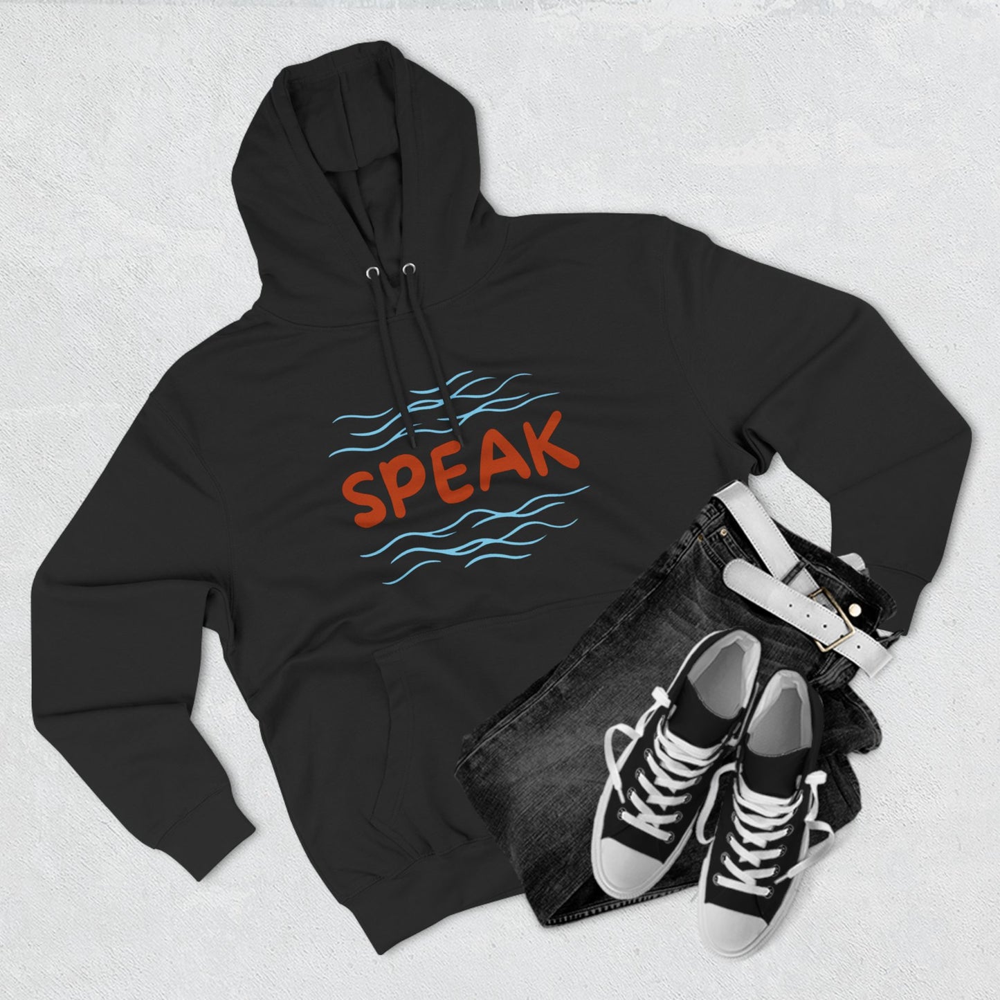 Inspirational Fleece Hoodie - "SPEAK" & "Your Voice Ripples With Power"