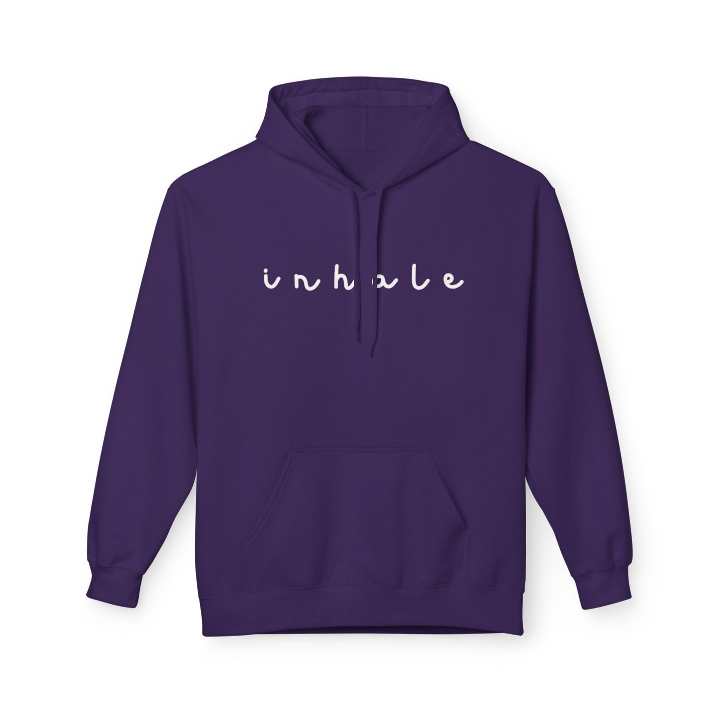 Mindful Inhale Exhale Unisex Hoodie - Softstyle Fleece for Relaxation