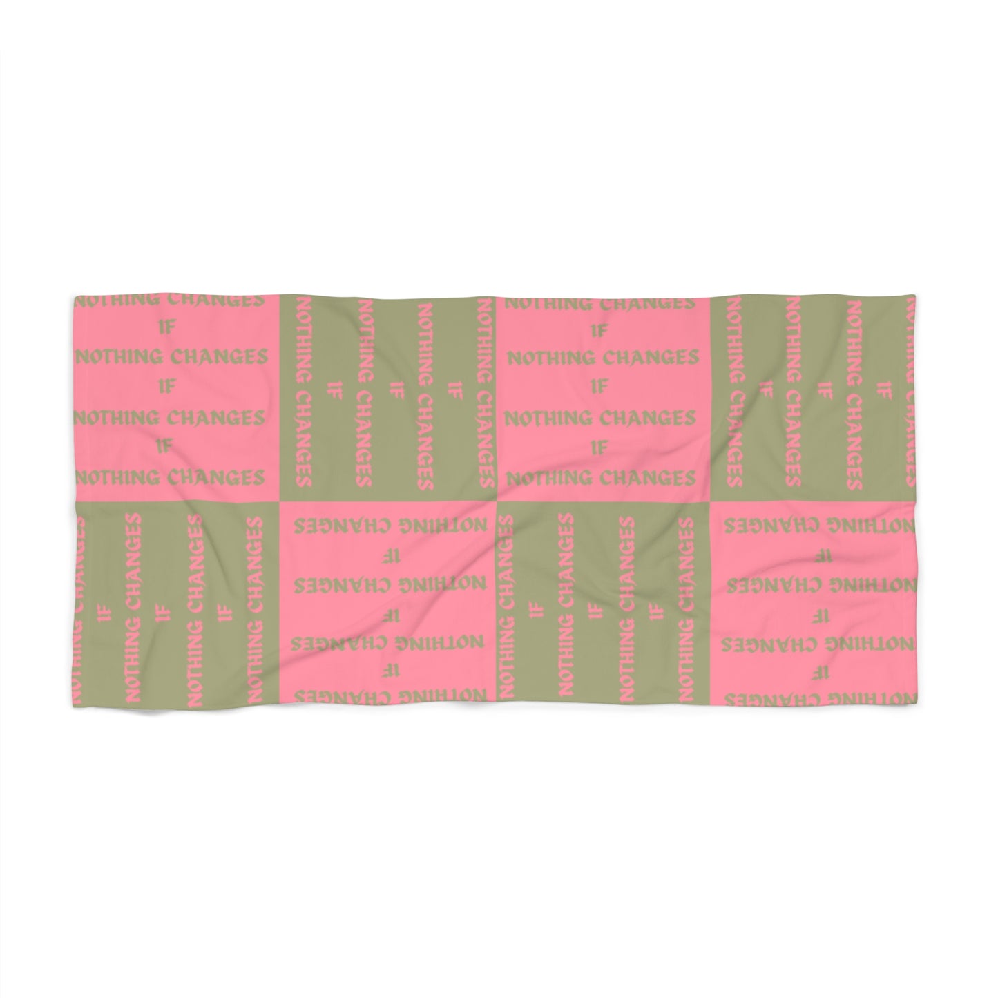 Motivational Beach Towel - "Nothing Changes If Nothing Changes" - Perfect for Summer Days
