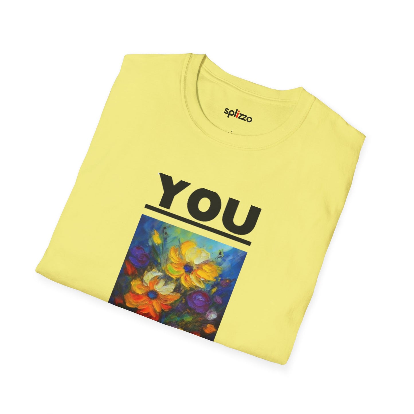 Inspirational Unisex Softstyle T-Shirt - 'You Deserve Flowers' & Lion-Sheep Graphic