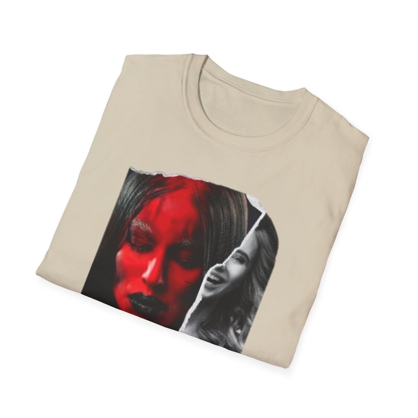 The Duality of Living with Anxiety T-shirt Red Face