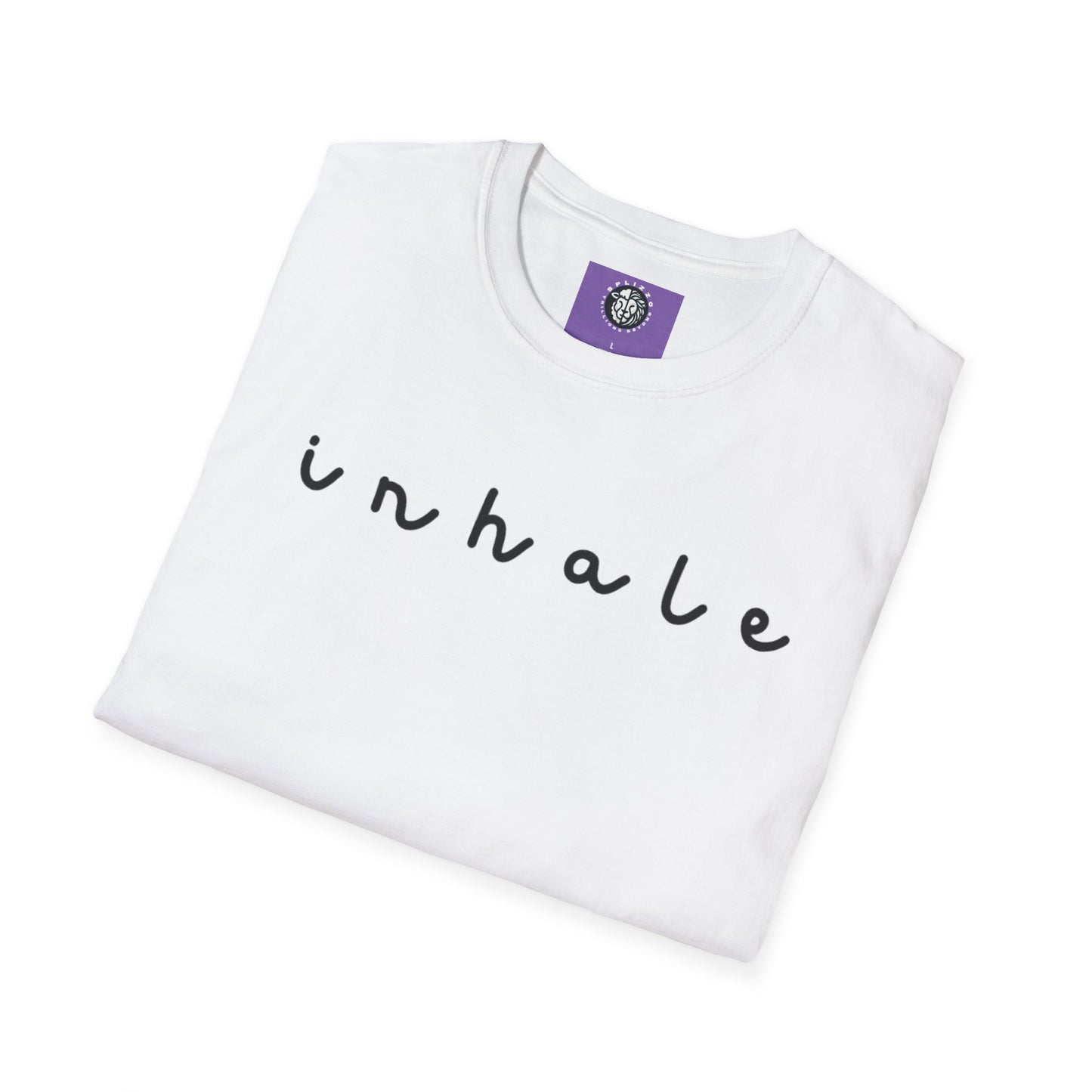 Inspirational 'Inhale Exhale' Unisex Softstyle T-Shirt for Mindfulness and Relaxation