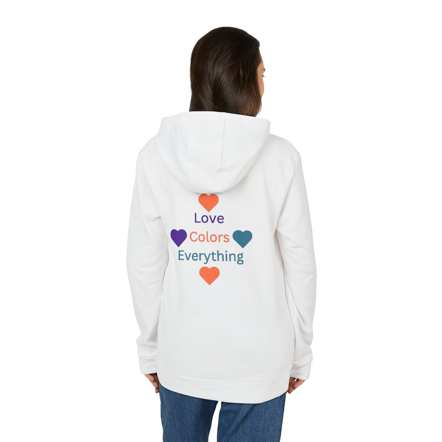 Colorful Love Unisex Fleece Hoodie - Embrace Life & Diversity
