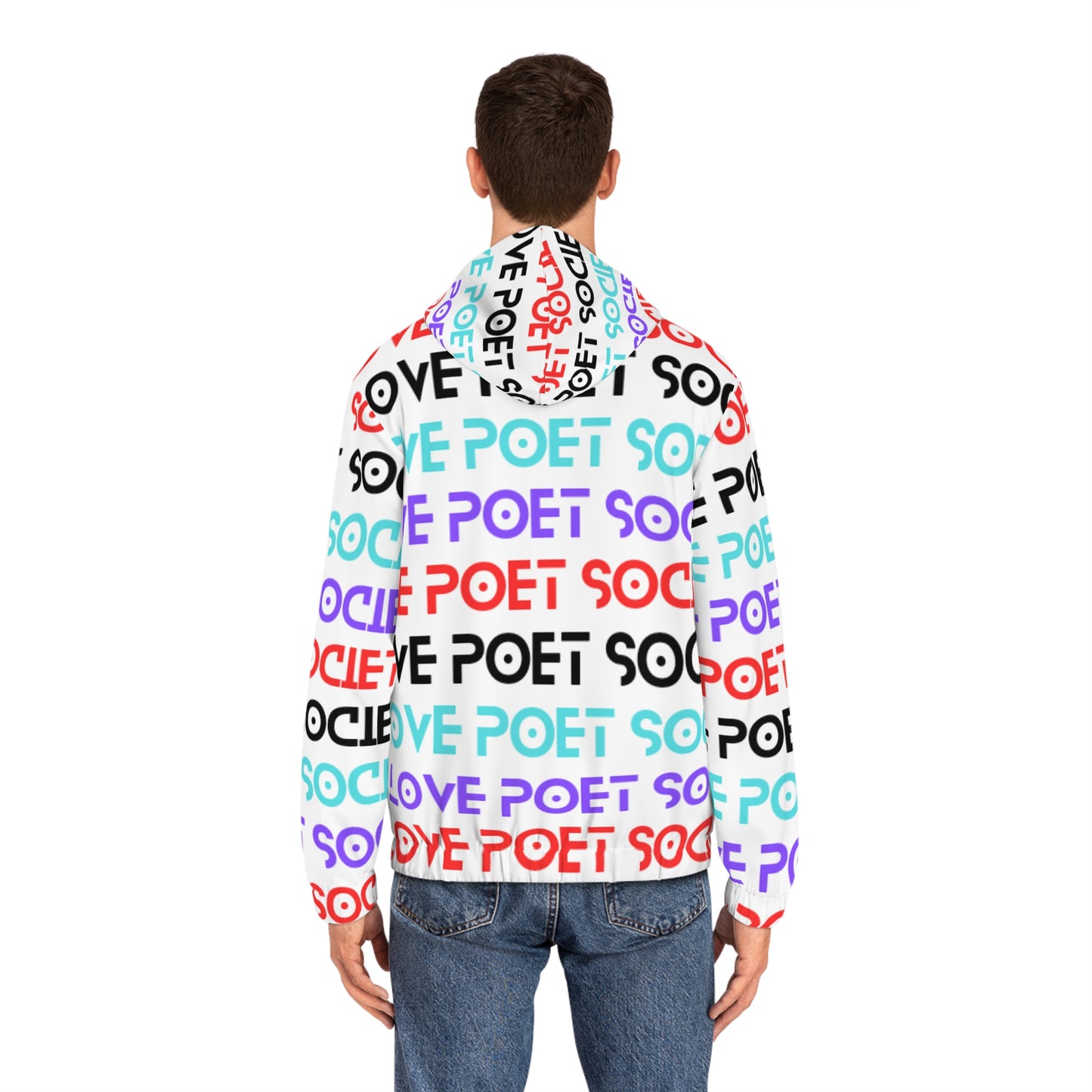 Colorful Poetry Society Full-Zip Hoodie - Perfect for Literary Lovers